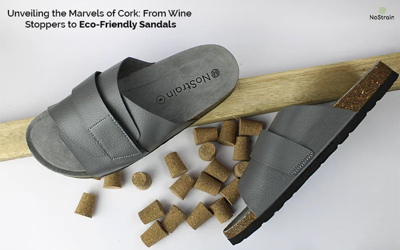 Eco-friendly cork sandals for women, crafted from sustainable cork material.