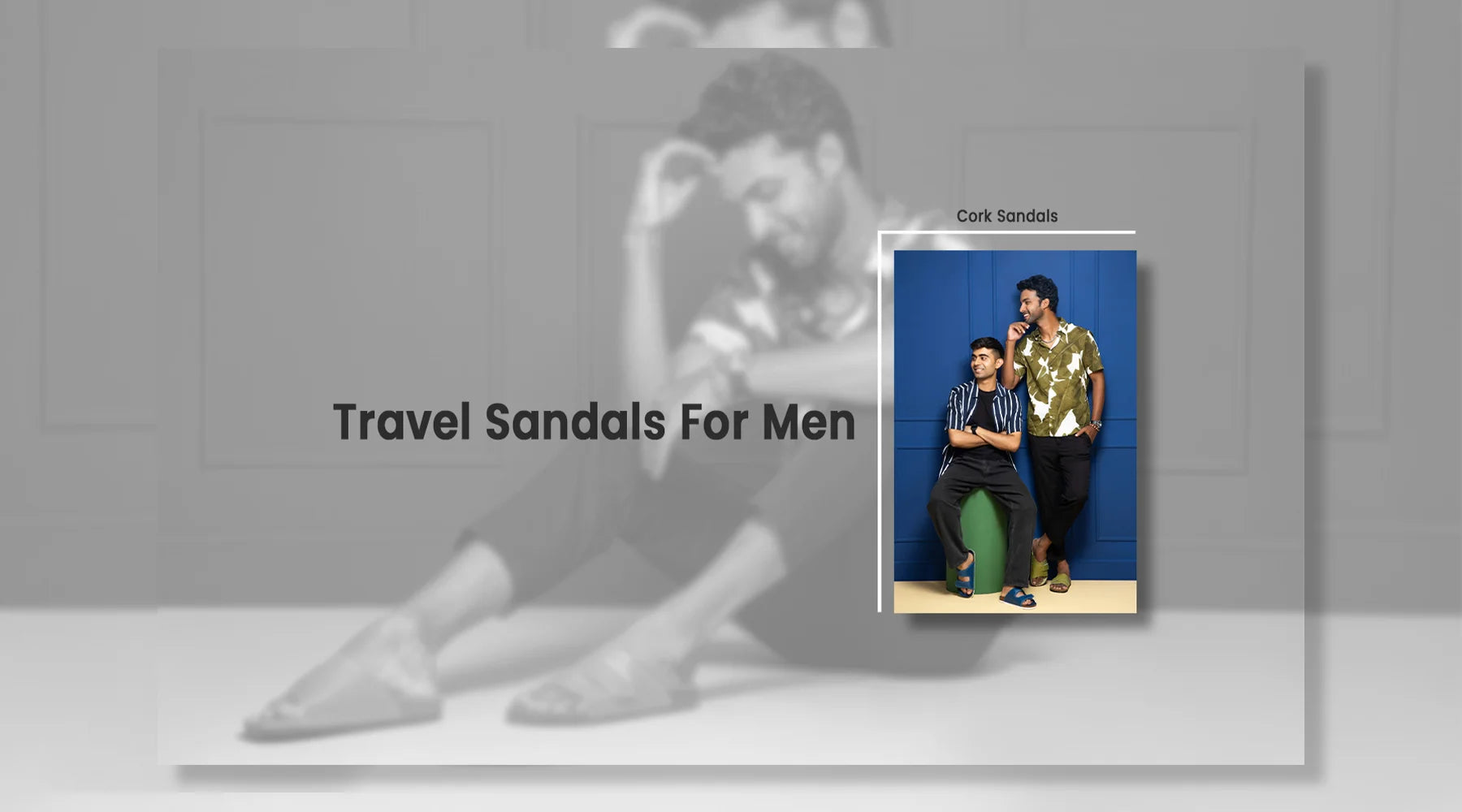 Eco-friendly cork sandals for men, offering comfort, style, and durability for various travel adventures.