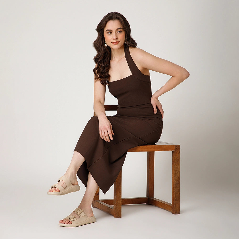 NoStrain women beige leather sandals with premium ISI quality and adjustable metal buckles.