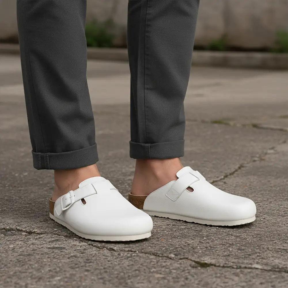 Luxury Cork Mule & Half Shoes for Men – Great White display picture 3