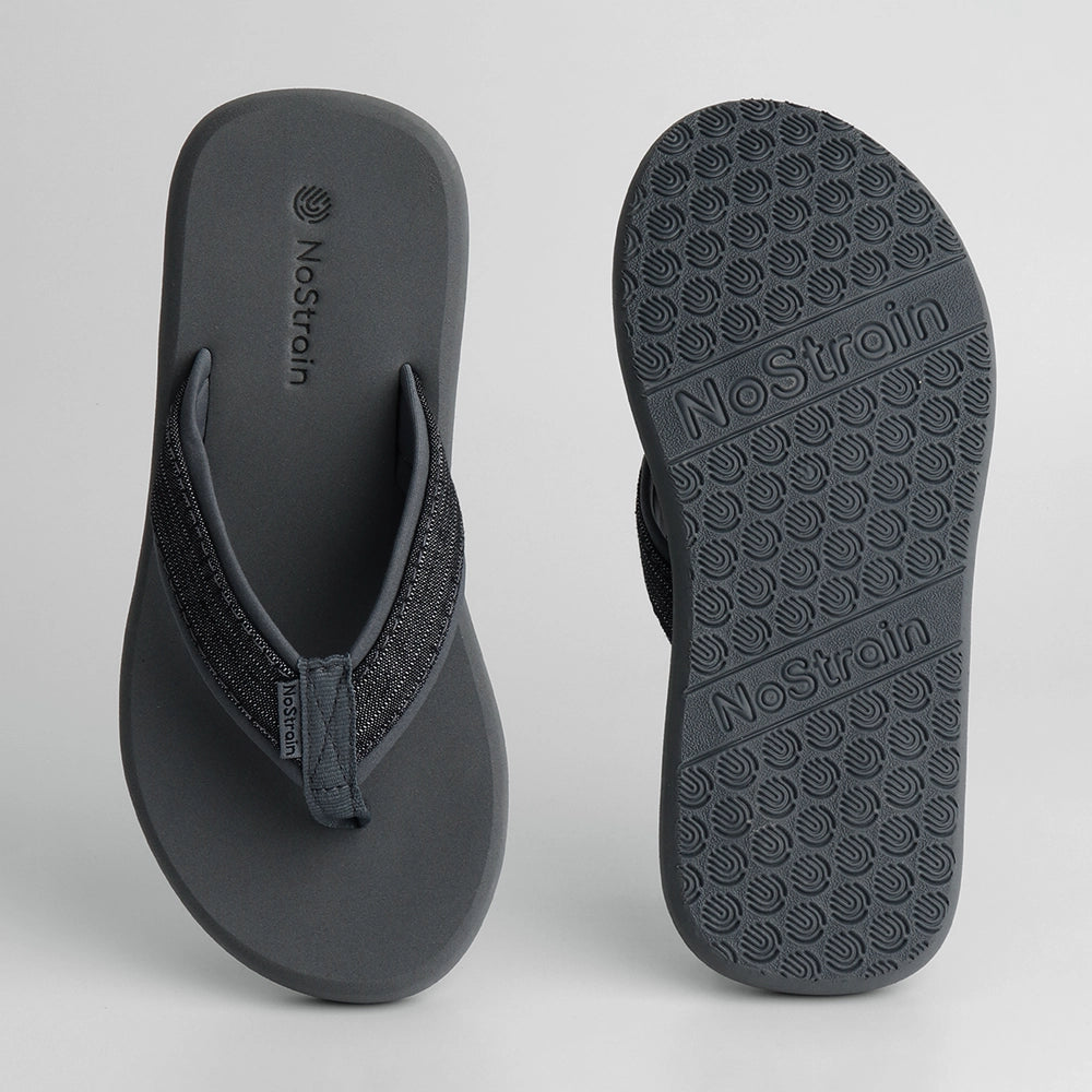 Men's Grey Flip Flops Slippers