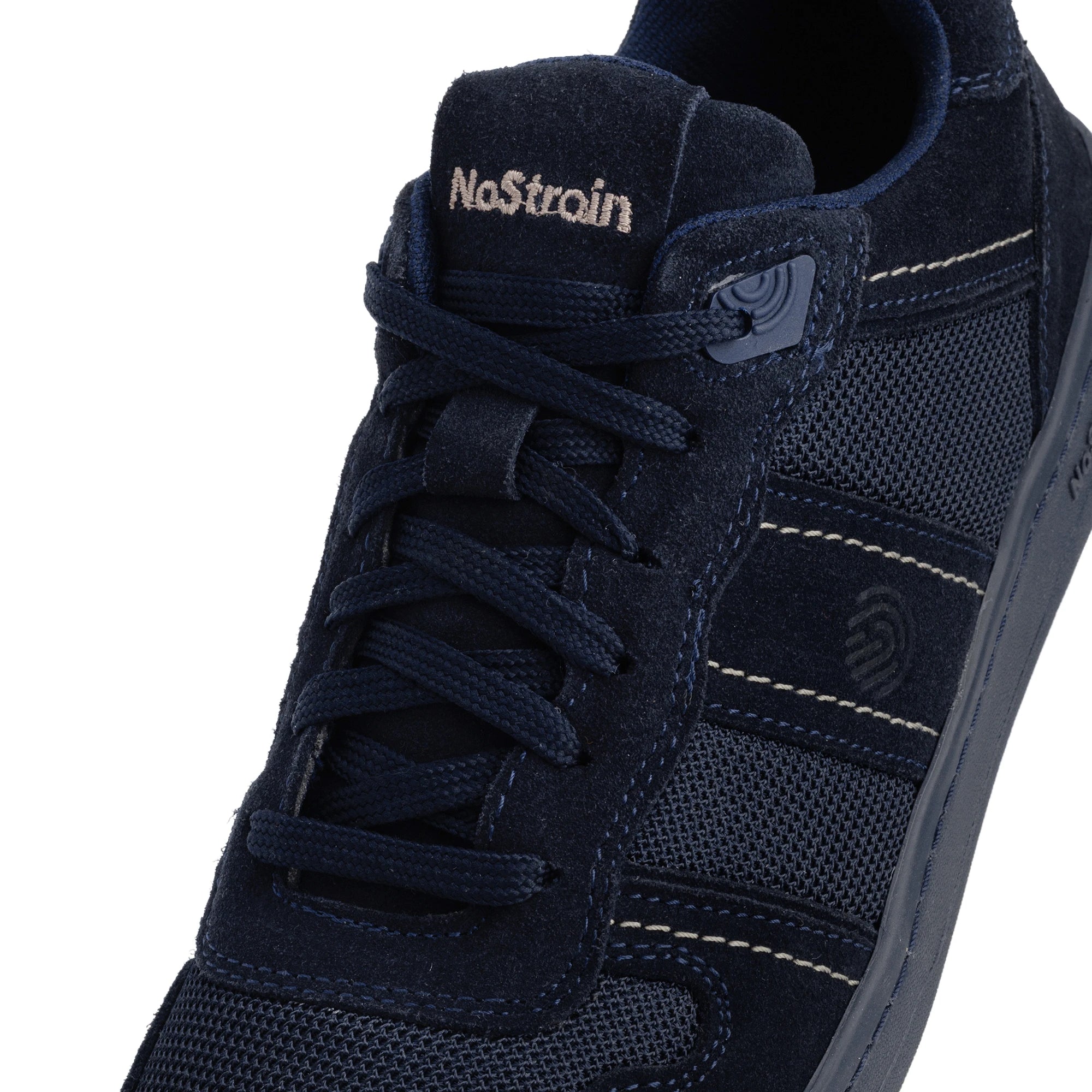 NoStrain SLANT Men's Casual Sneakers | Suede Mesh Lace-Up Shoes for Daily Wear | Breathable Low-Top Sneakers | Blue Palette