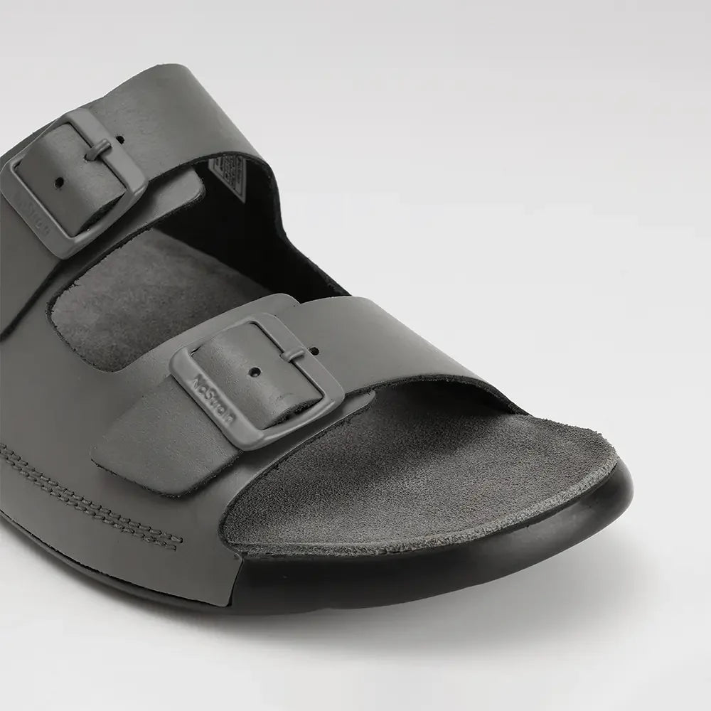 grey luxury stylish leather sandals for men