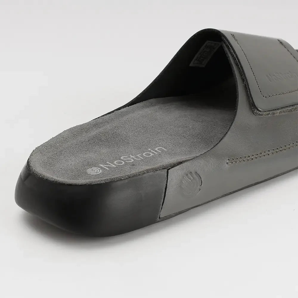 Men's luxury leather sliders