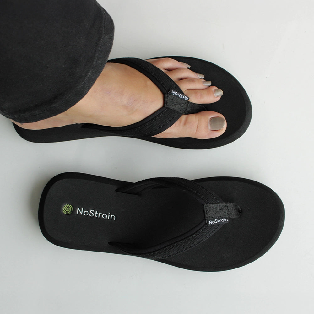Canvas Black Slippers for women