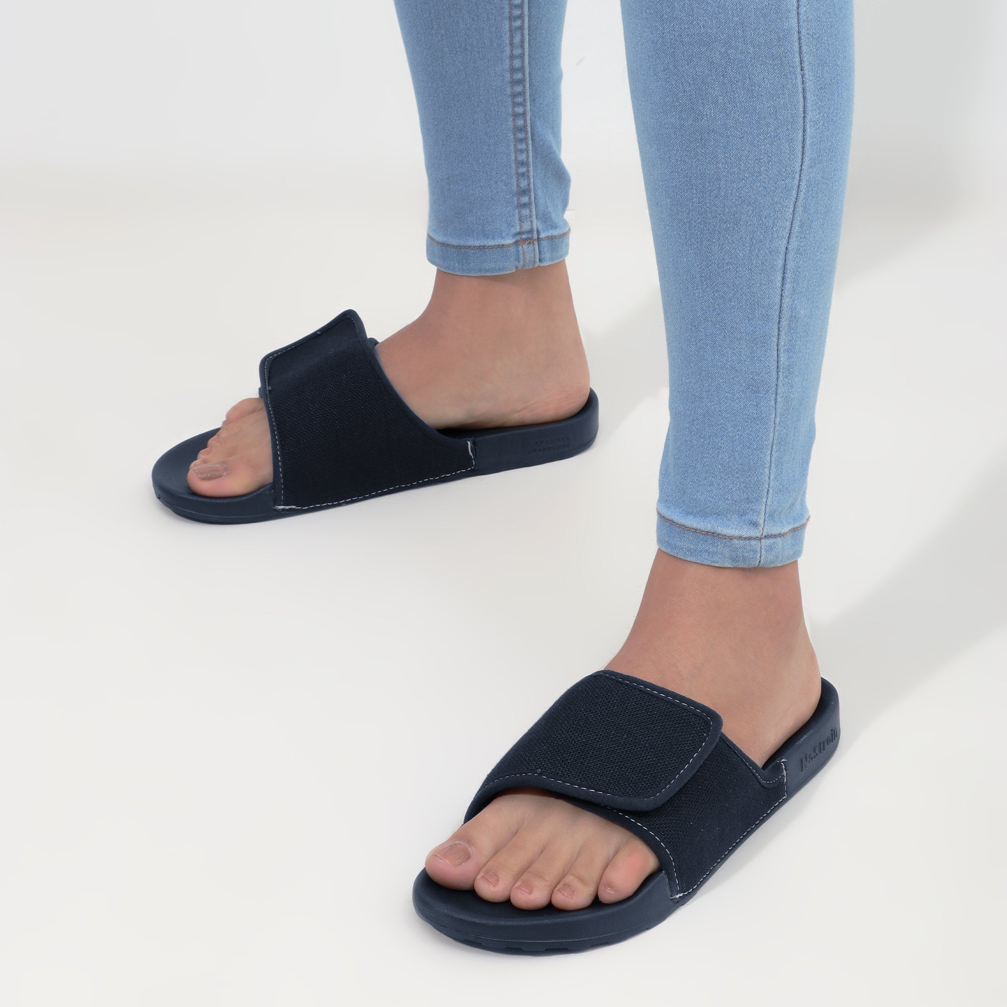 Linen Sugar Sliders - Dark Navy Women (Geva 20)