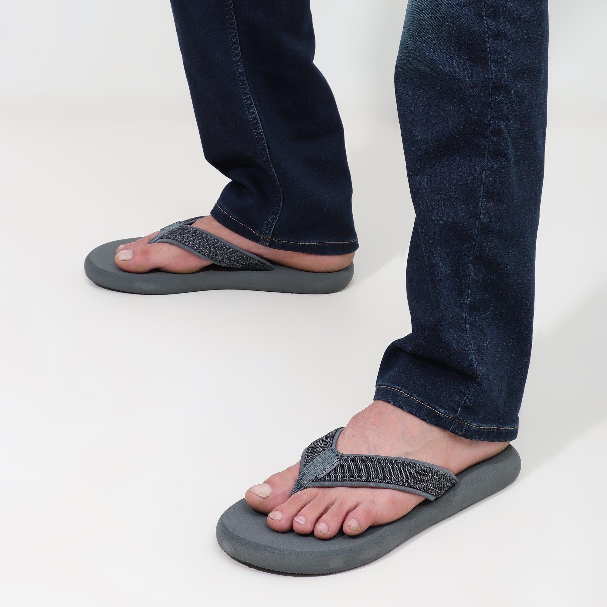 Comfortable Grey Flip Flops for Men