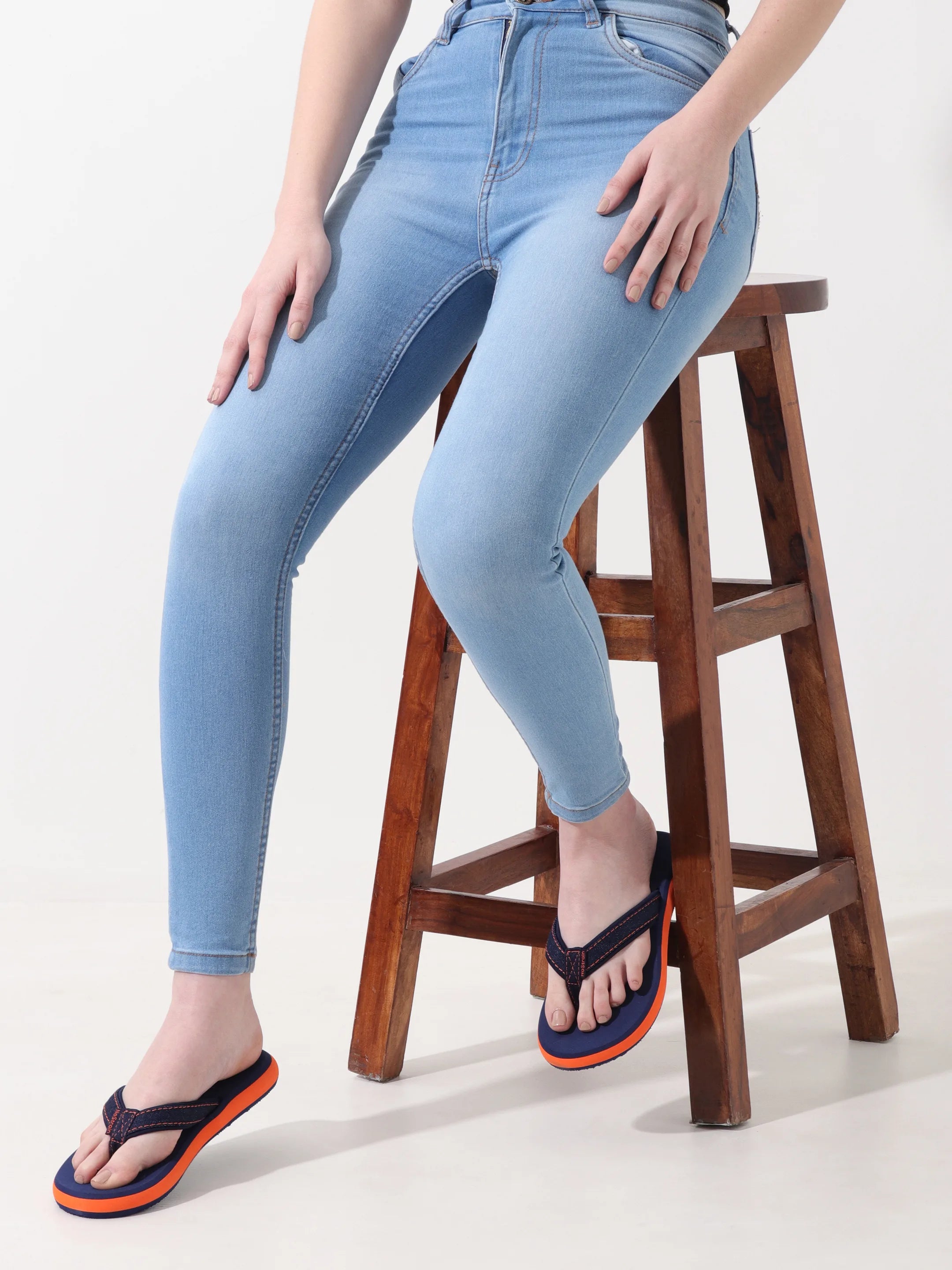Denim Blue Slippers for women
