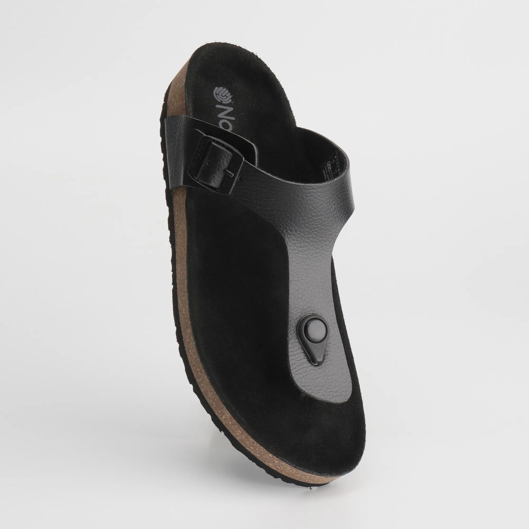 Cork Thong black sandals for ladies