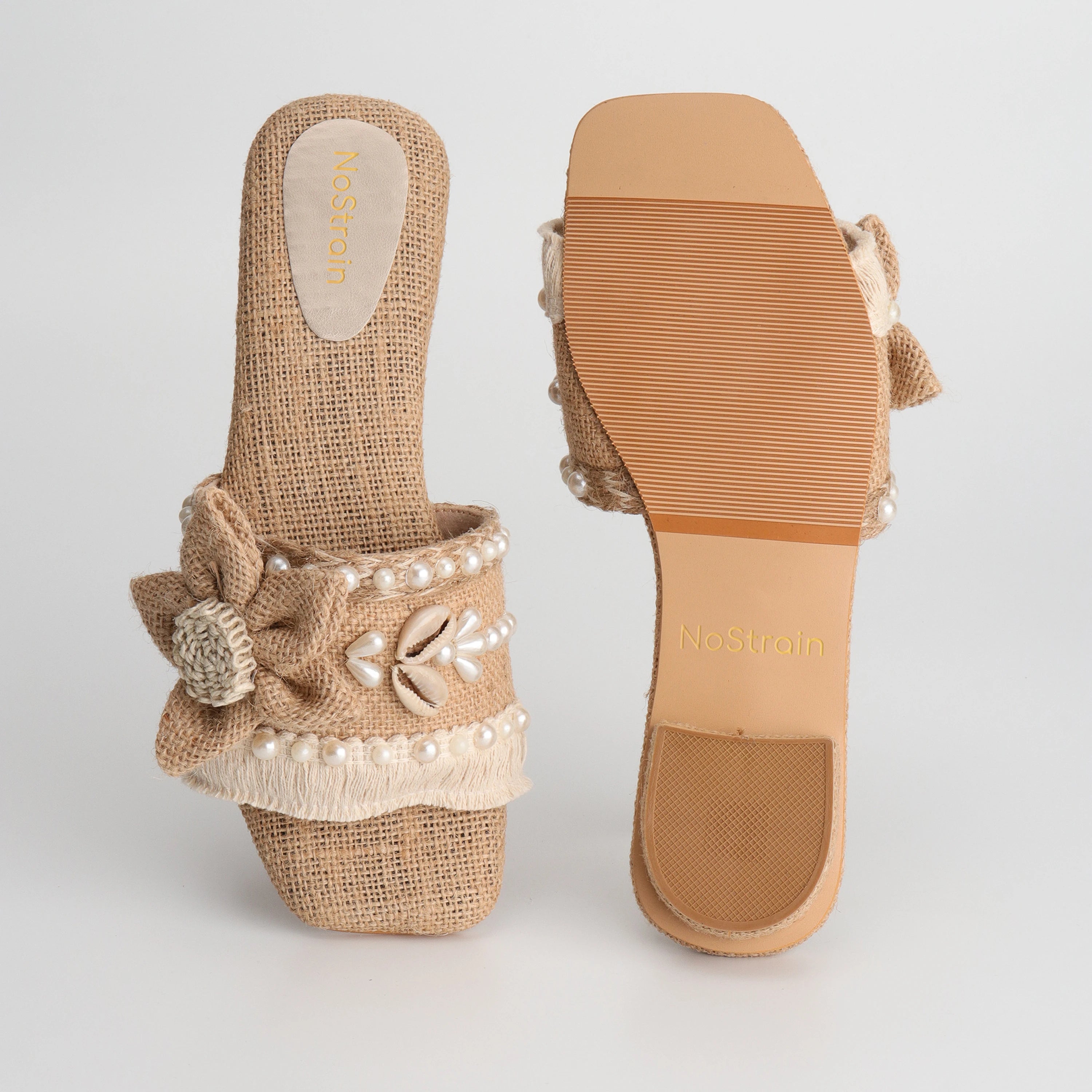 Jute platform footwear for ladies