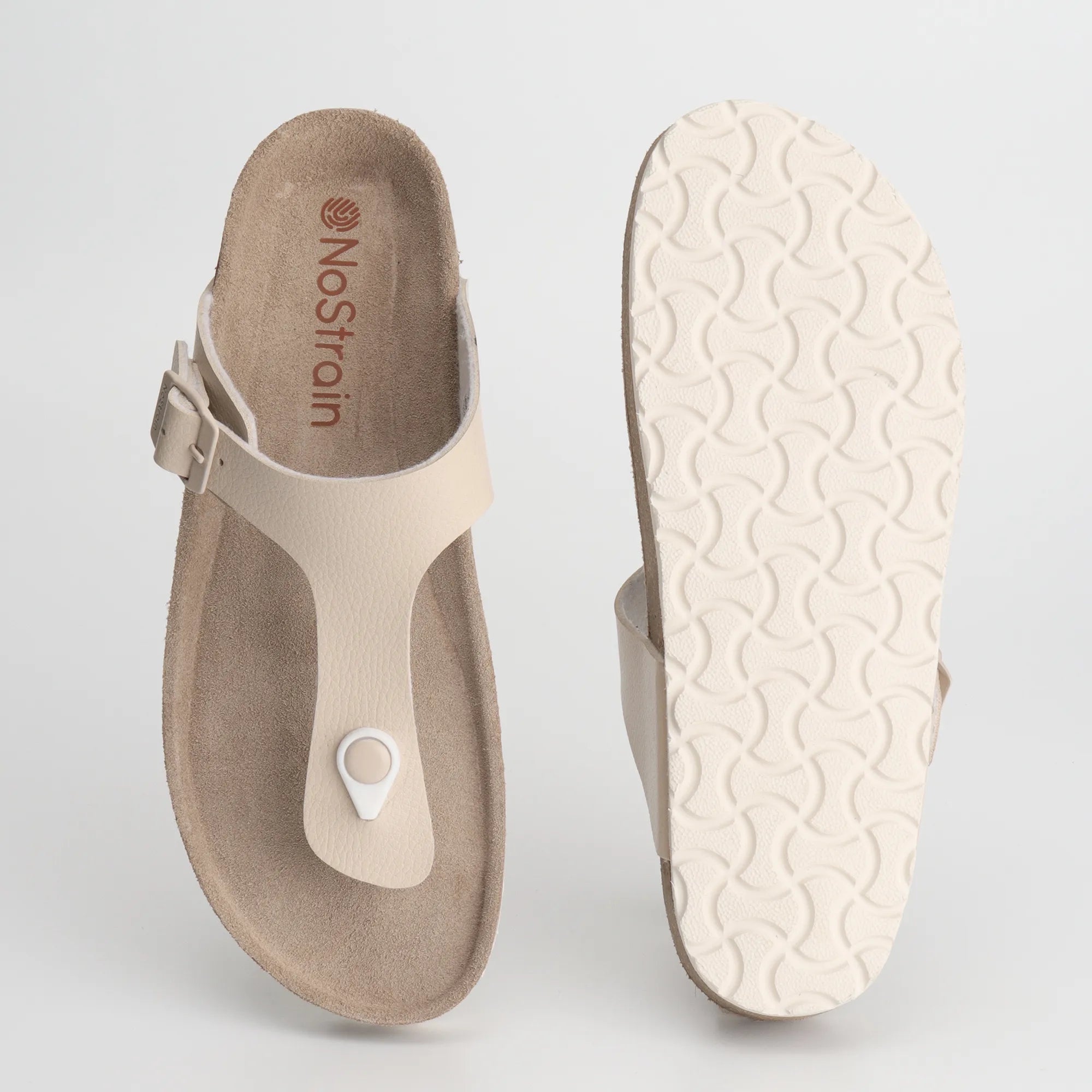Thong Cork Ladies Leather Sandals 2.0 – Beige