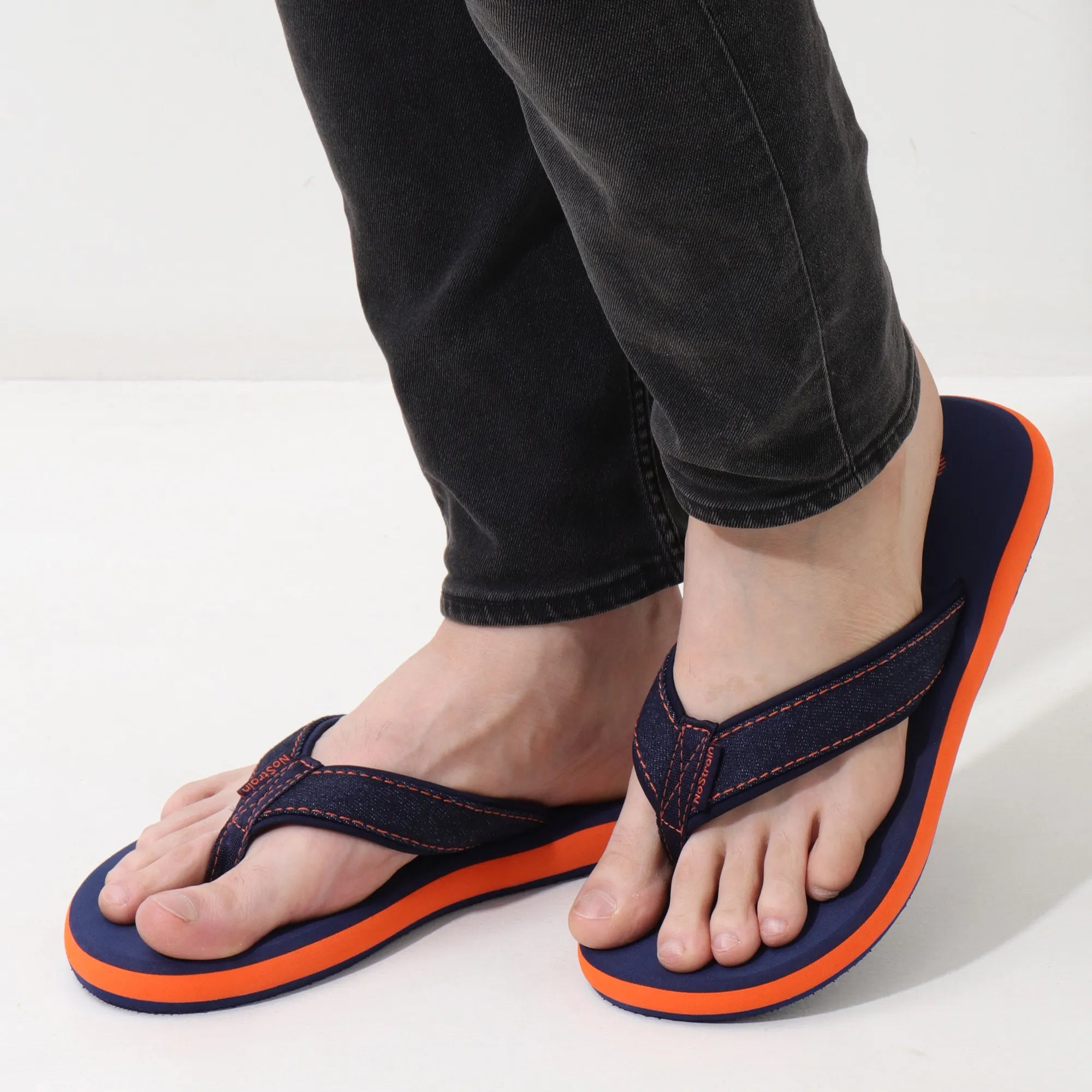 Men's Denim Angular Blue Slippers – Stylish and Comfortable Footwear