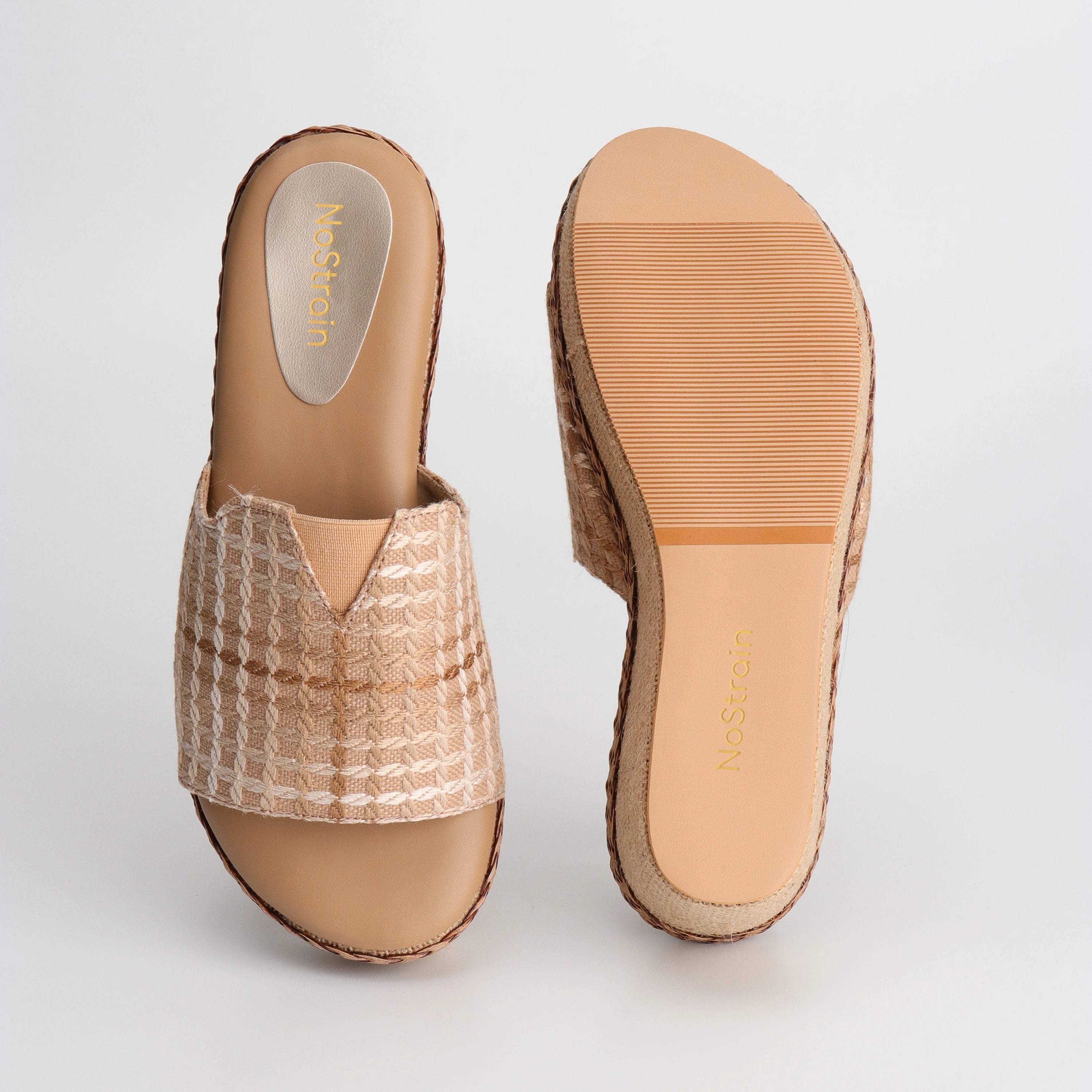 Ladies Wedge Sandals - Jute