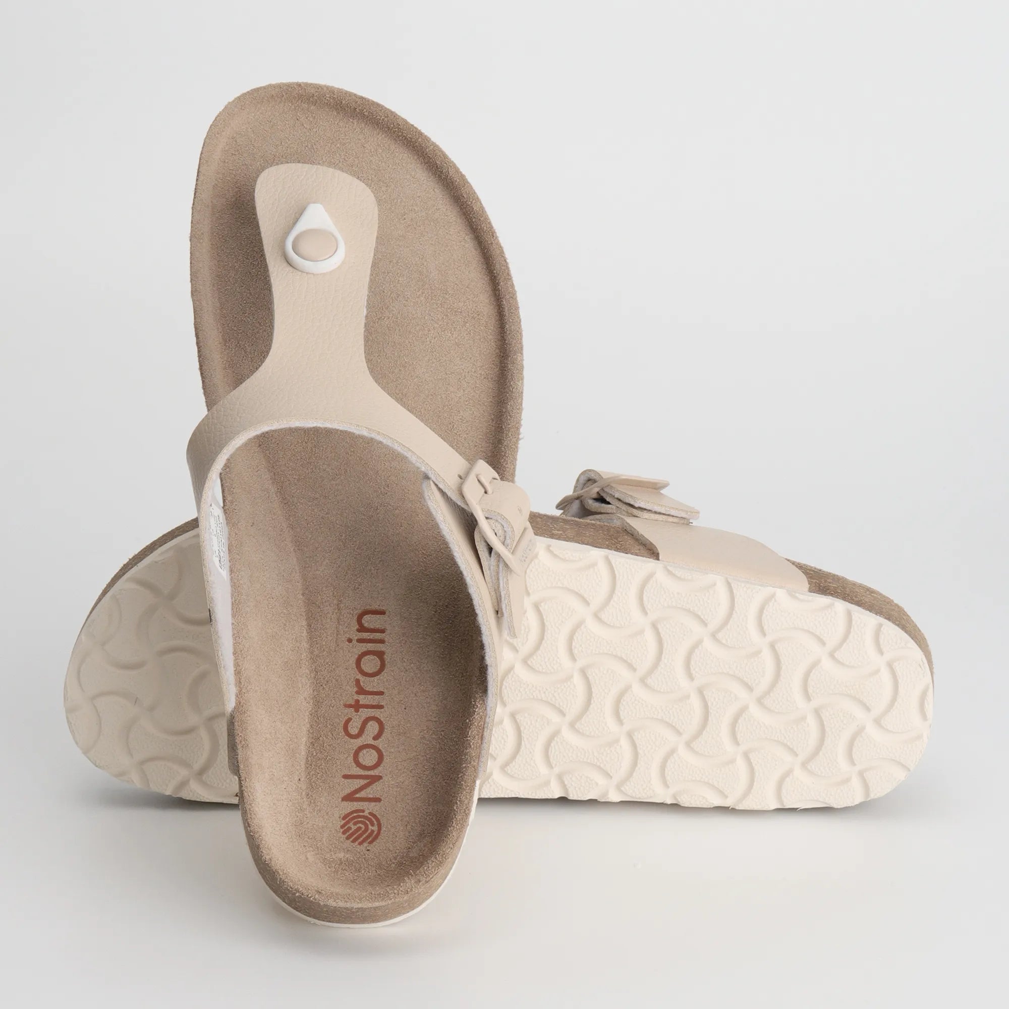 Thong Cork Ladies Leather Sandals 2.0 – Beige