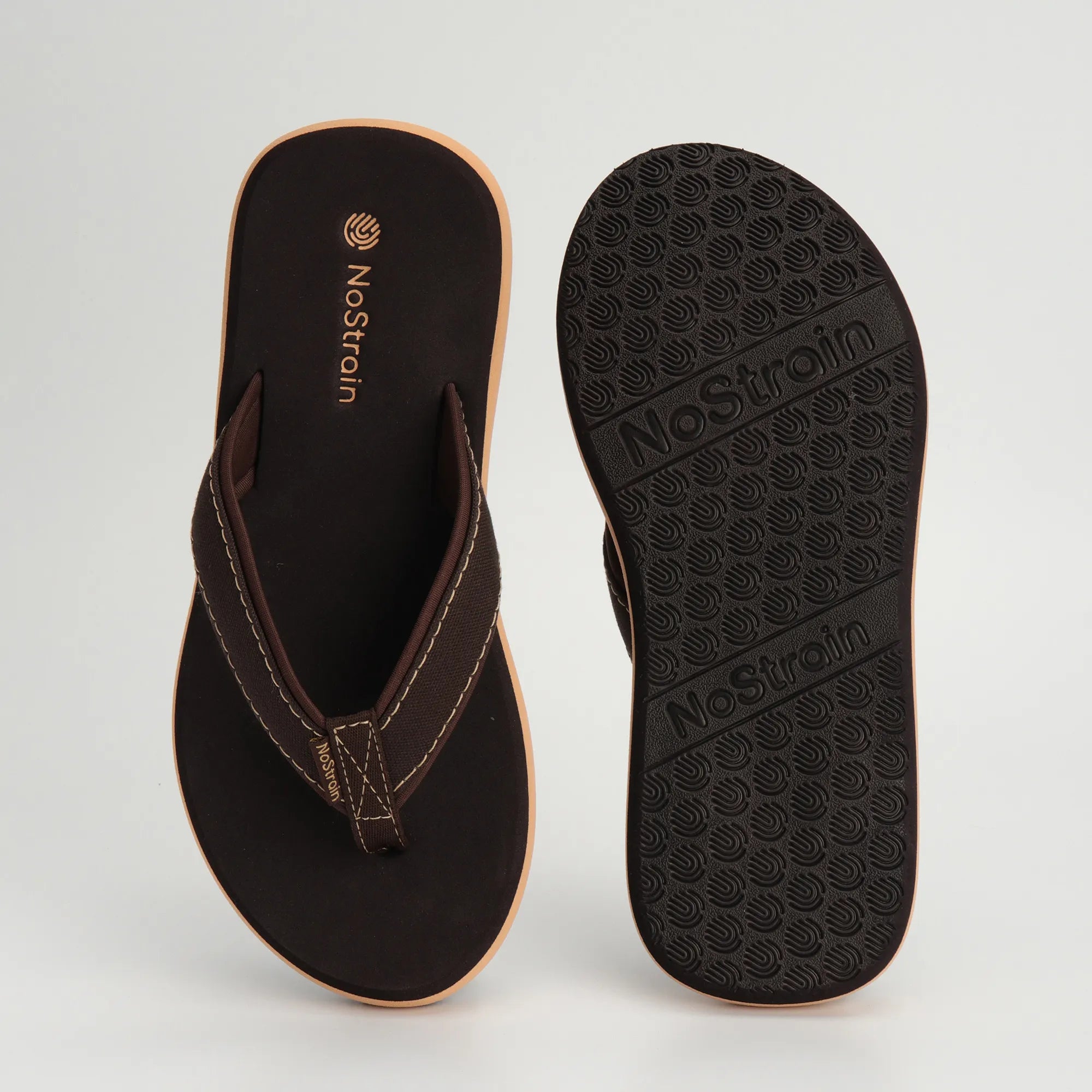 Men's Canvas Brown Slippers – Trendy Comfort for Daily Use
