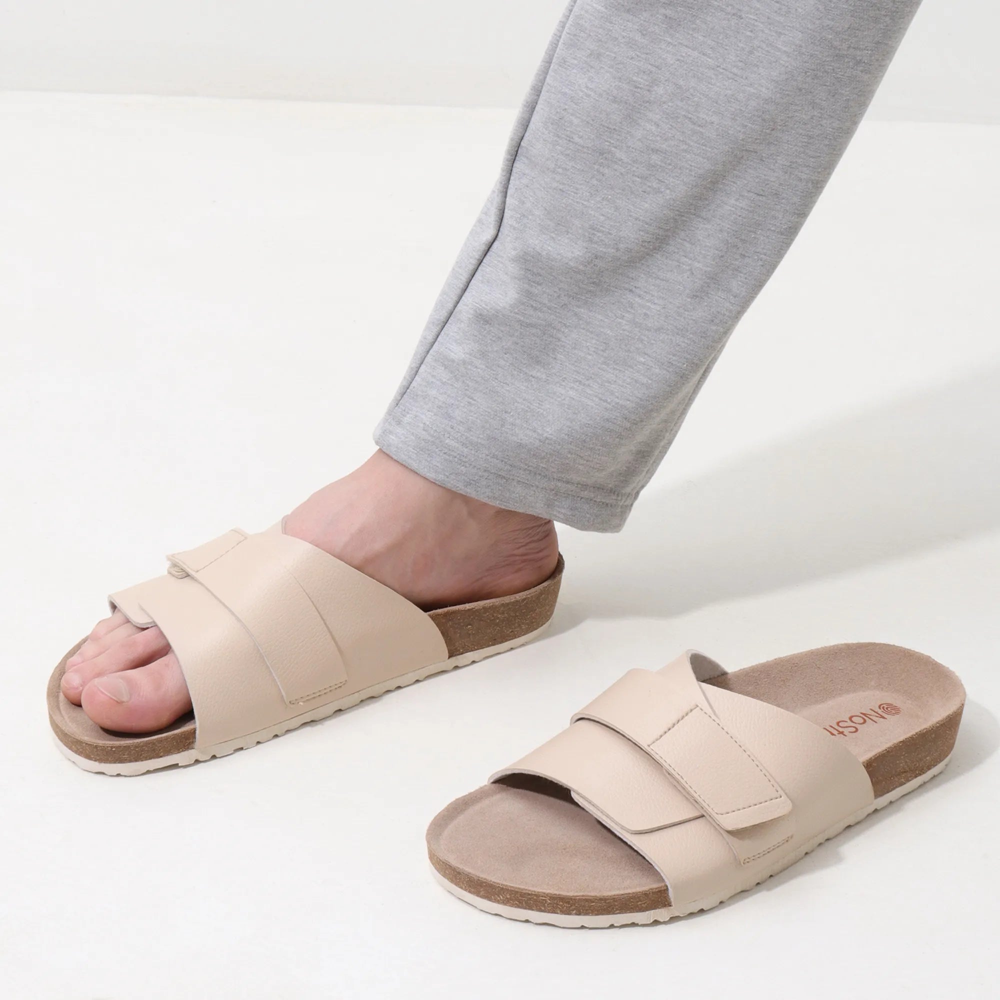 Double Layered Cork Leather Sandals for Men 2.0 - Beige