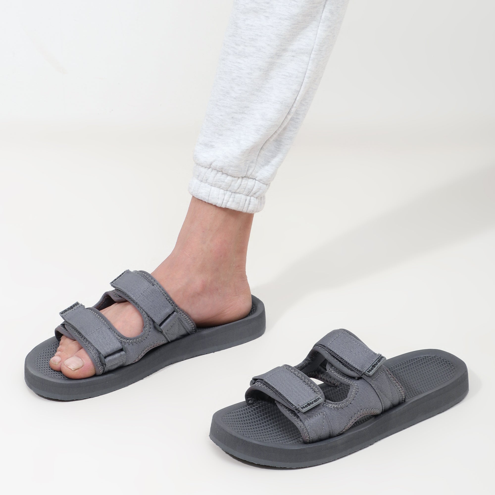 Grey platform sandals men
