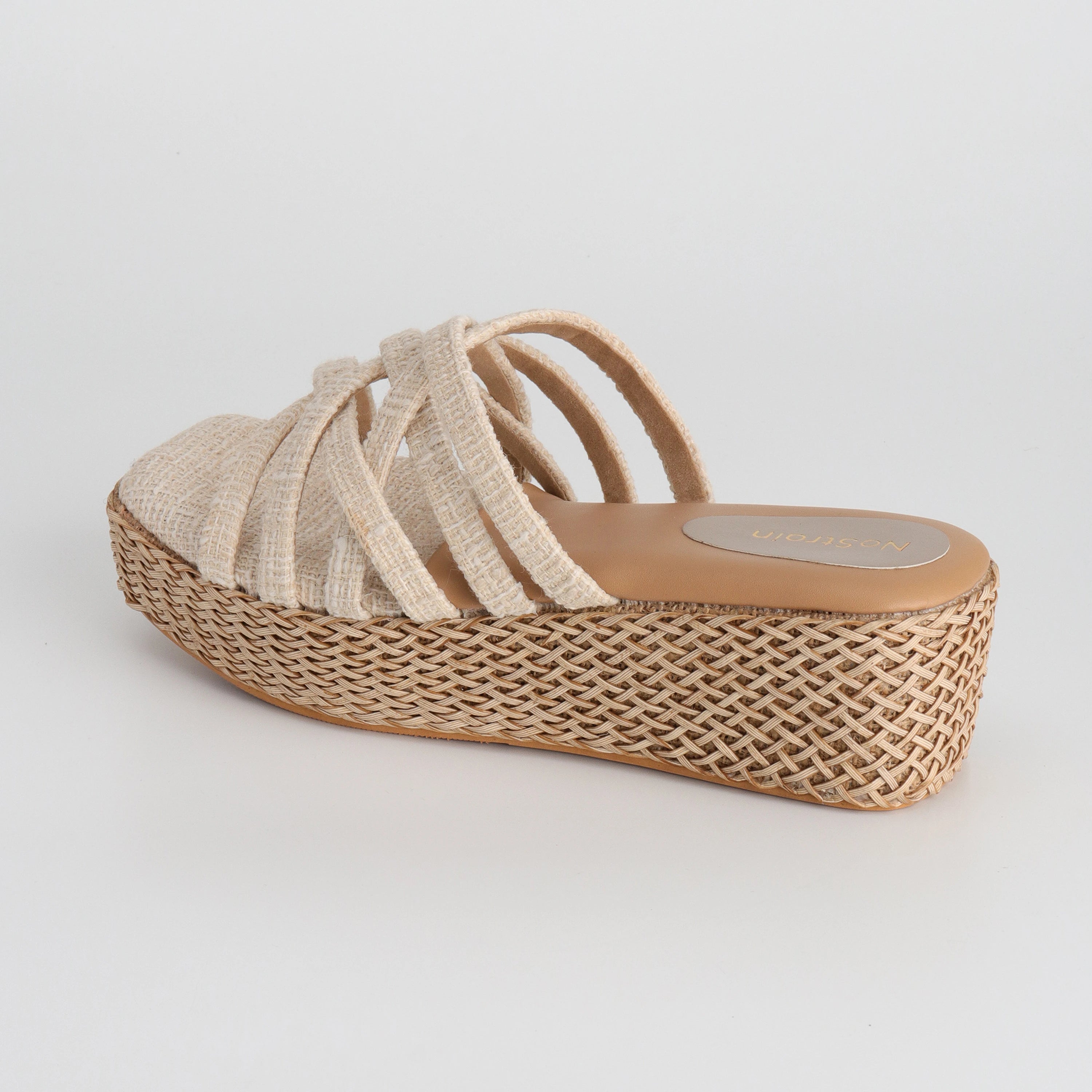 Women’s multi-strap jute wedges sandals