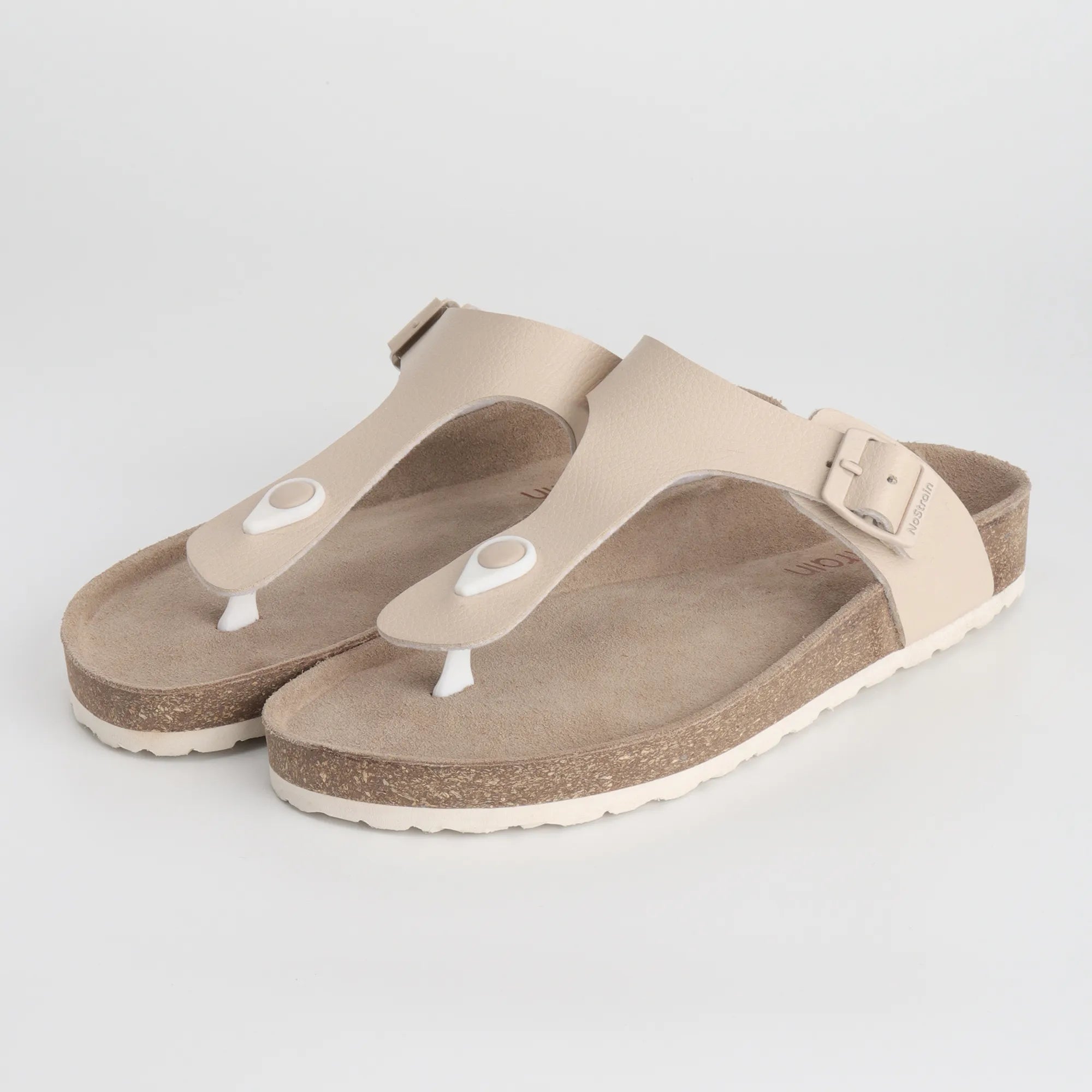 Thong Cork Ladies Leather Sandals 2.0 – Beige