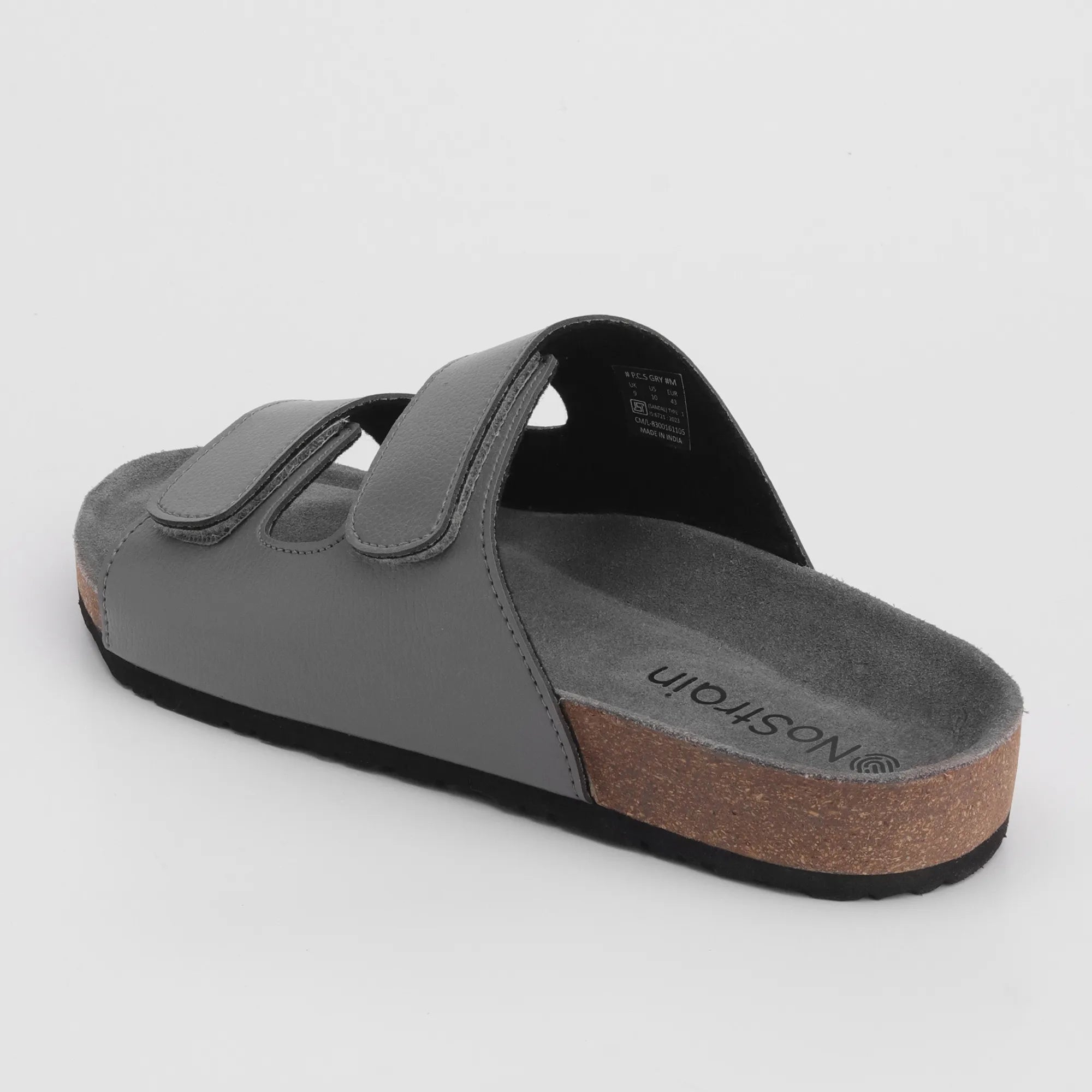 Parallel cork casual sandals for men