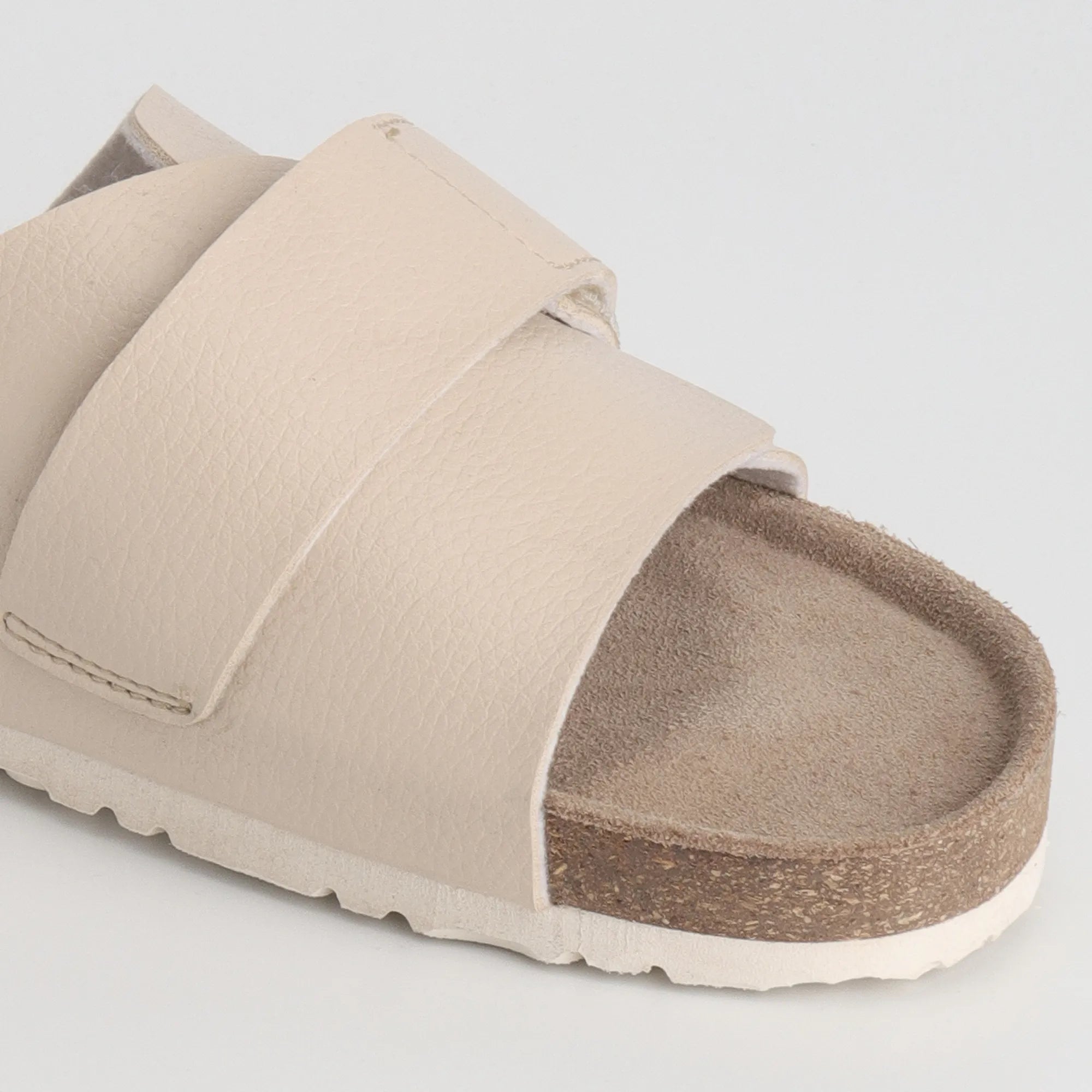Double Layered Cork Leather Sandals for Women 2.0 – Beige