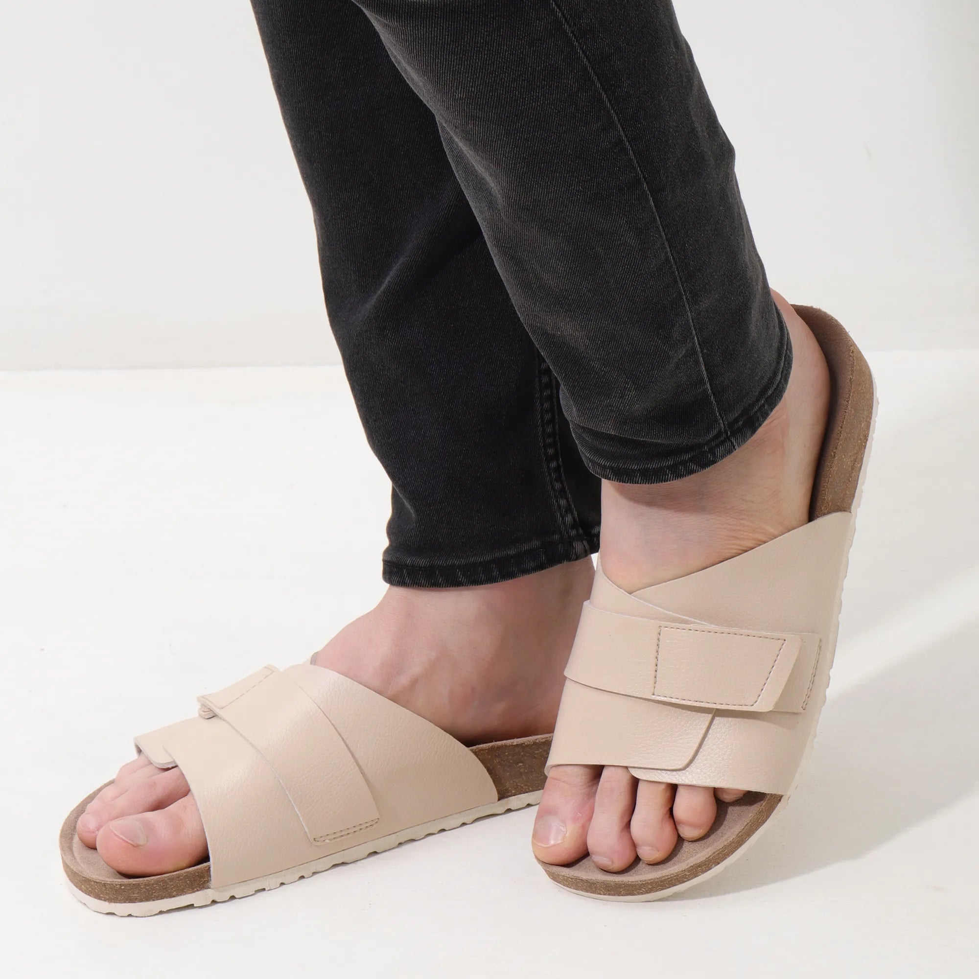 Double Layered Cork Leather Sandals for Men 2.0 - Beige