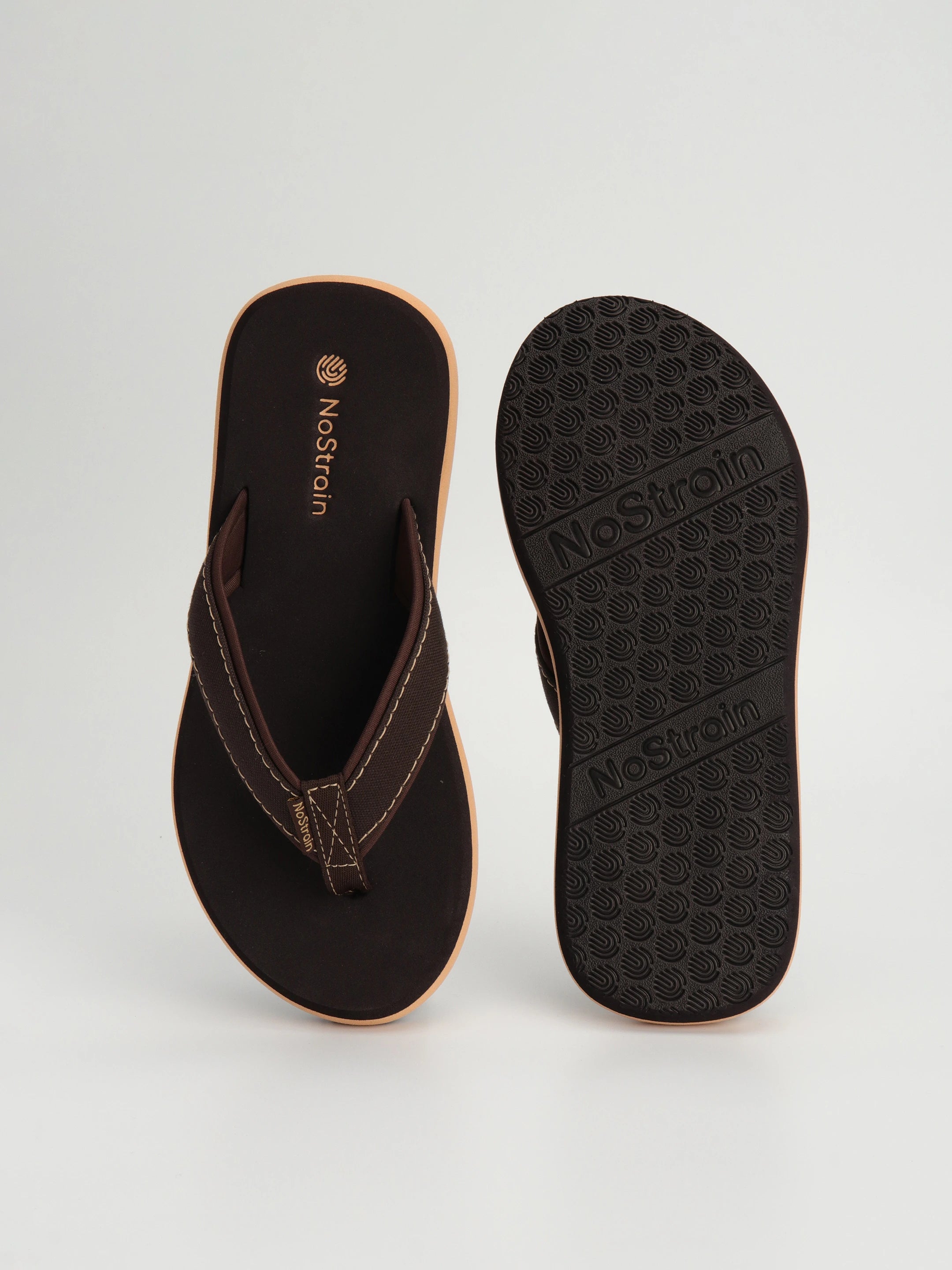 Canvas Brown Color Slippers for women