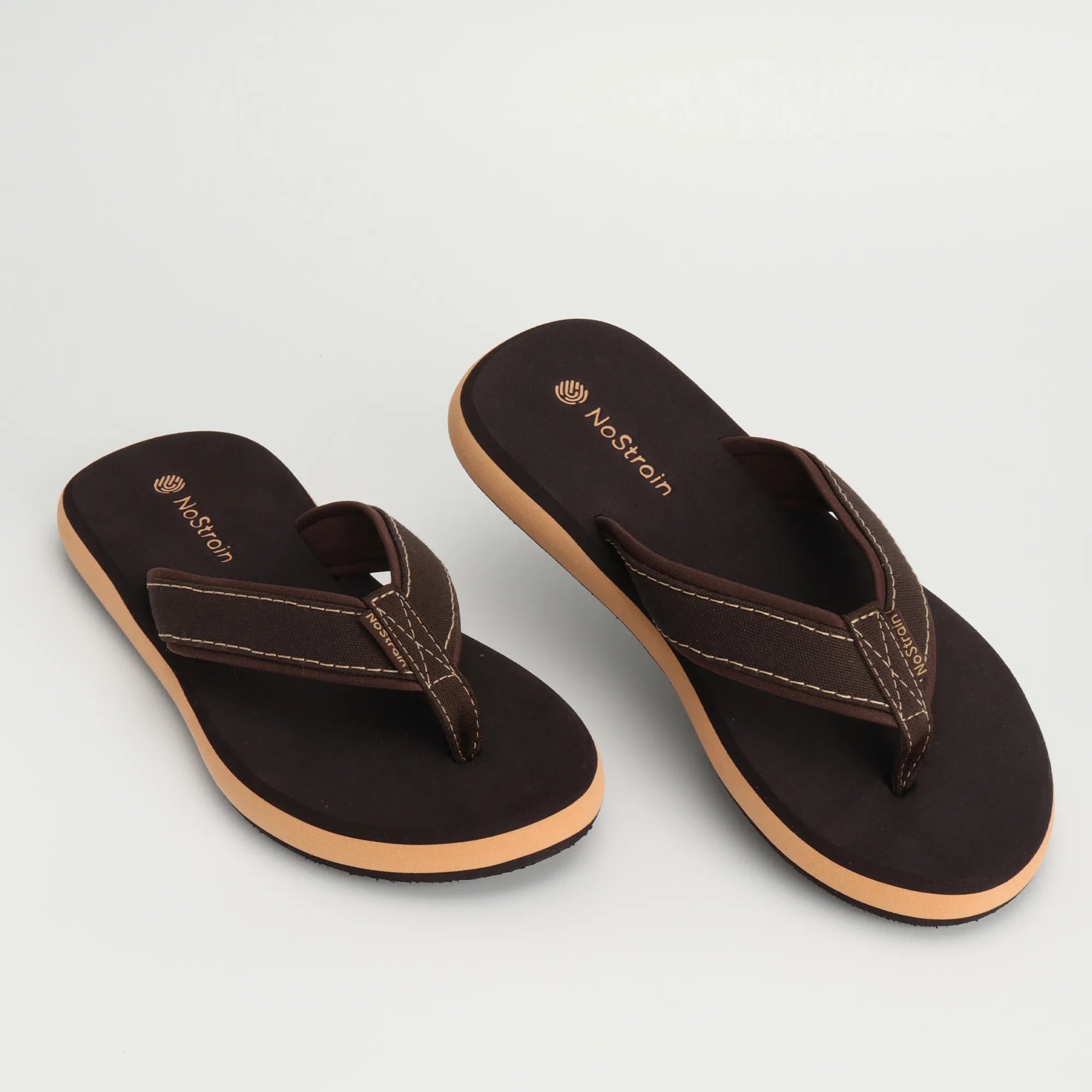 Men's Canvas Brown Slippers – Trendy Comfort for Daily Use