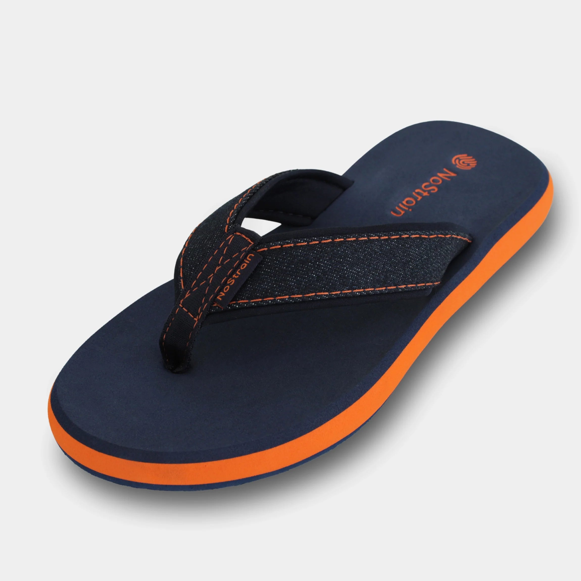 Casual blue slippers for men in navy blue color