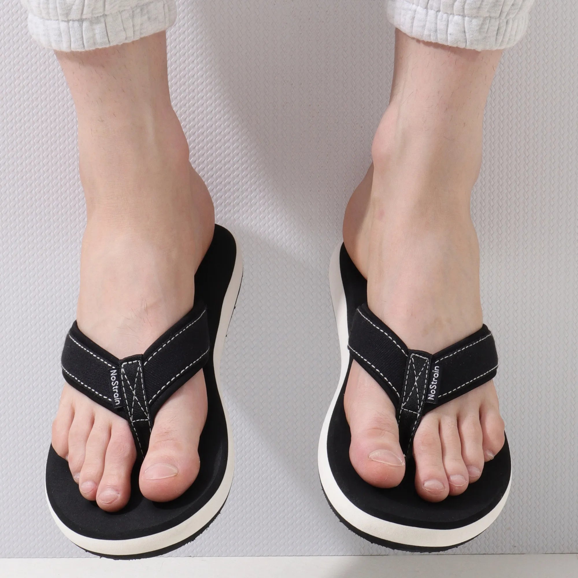 Canvas Black Slippers for men