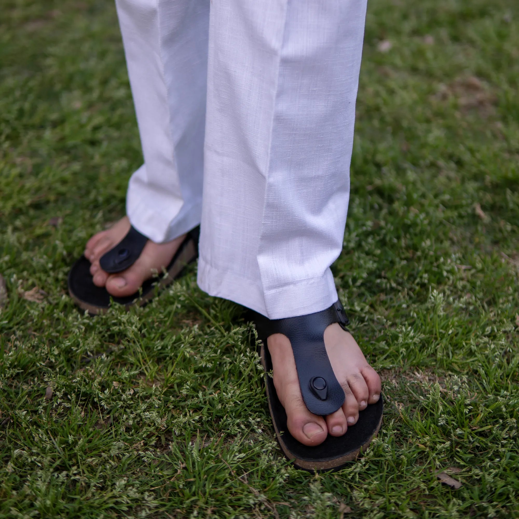 Bold Black Thong Cork Formal Sandals for Men 2.0 – Ultimate Comfort