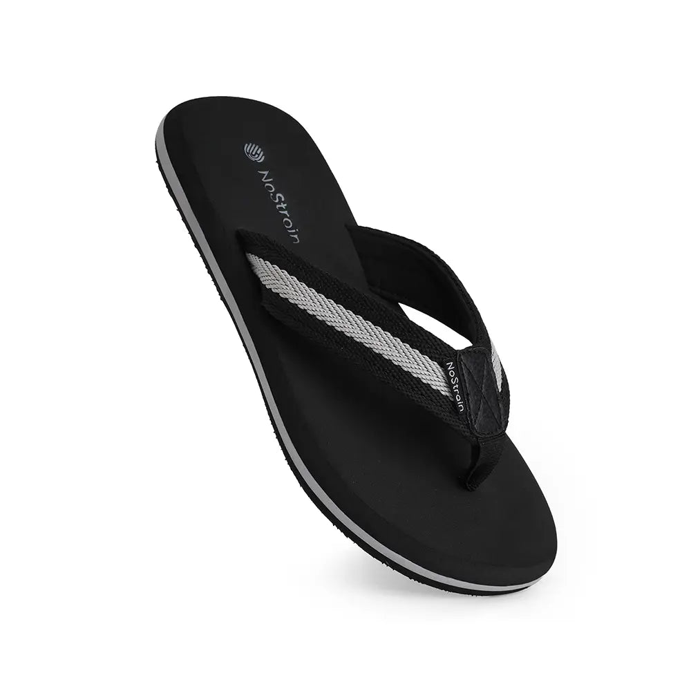 NoStrain Angular Slippers designed with high-quality fabric straps for a secure feel.
