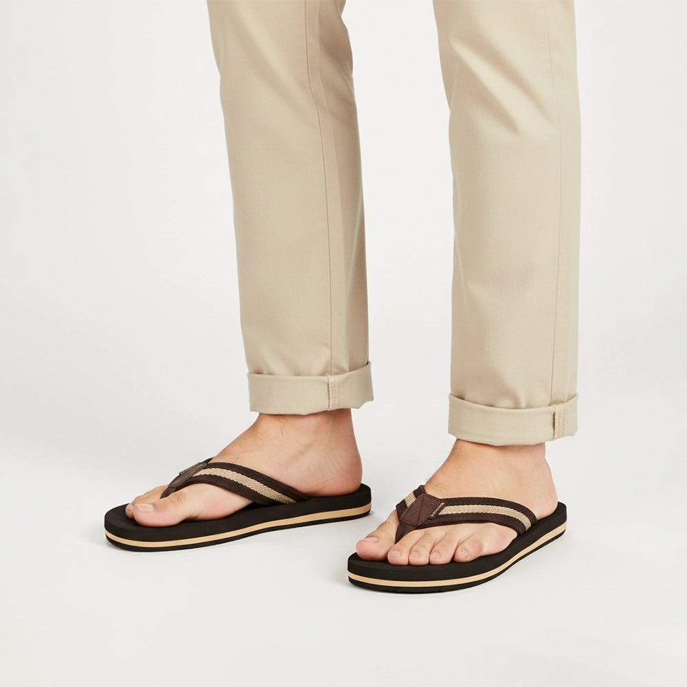 NoStrain Angular Slippers featuring a stylish strap and extra cushioning.