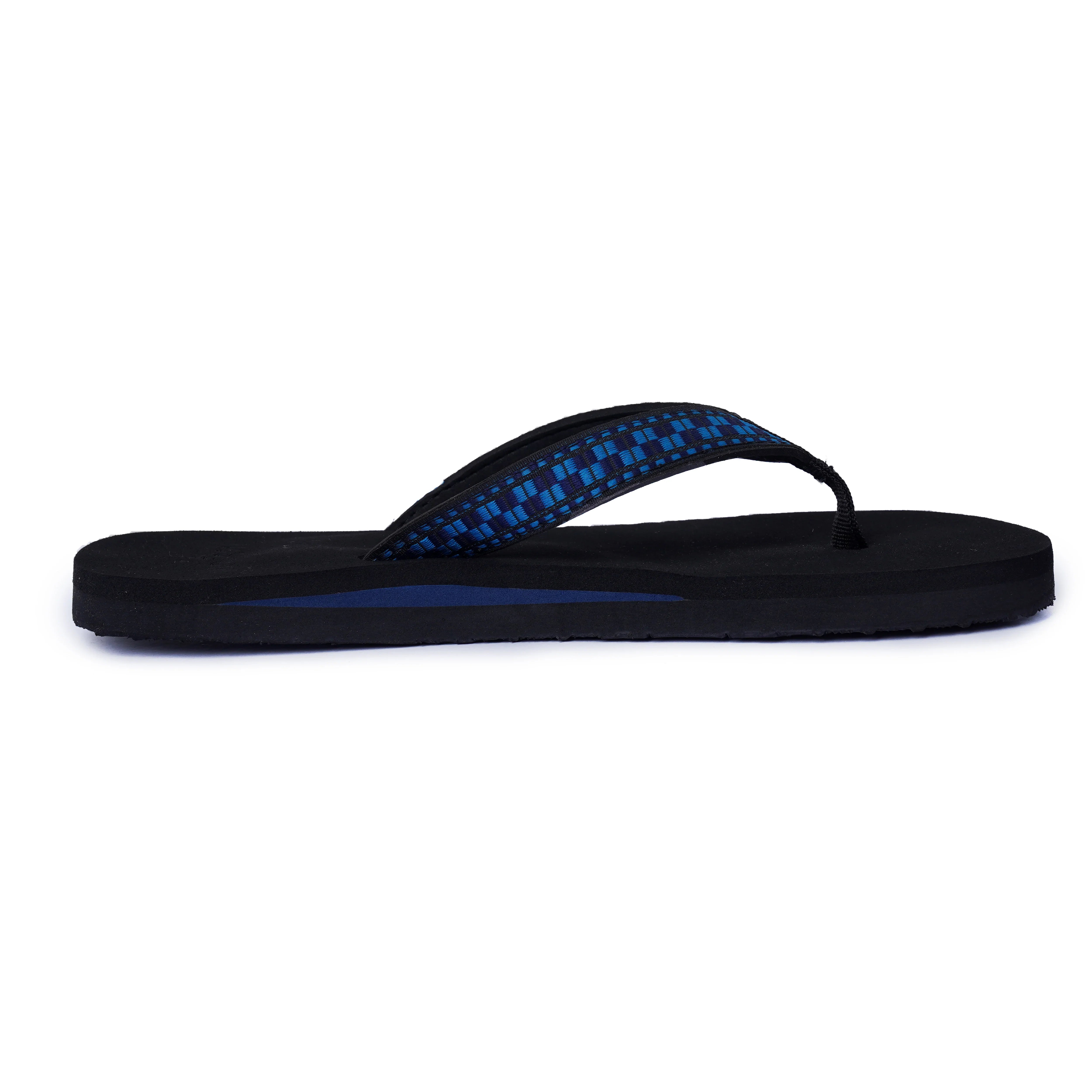 nostrain slippers with stitched straps