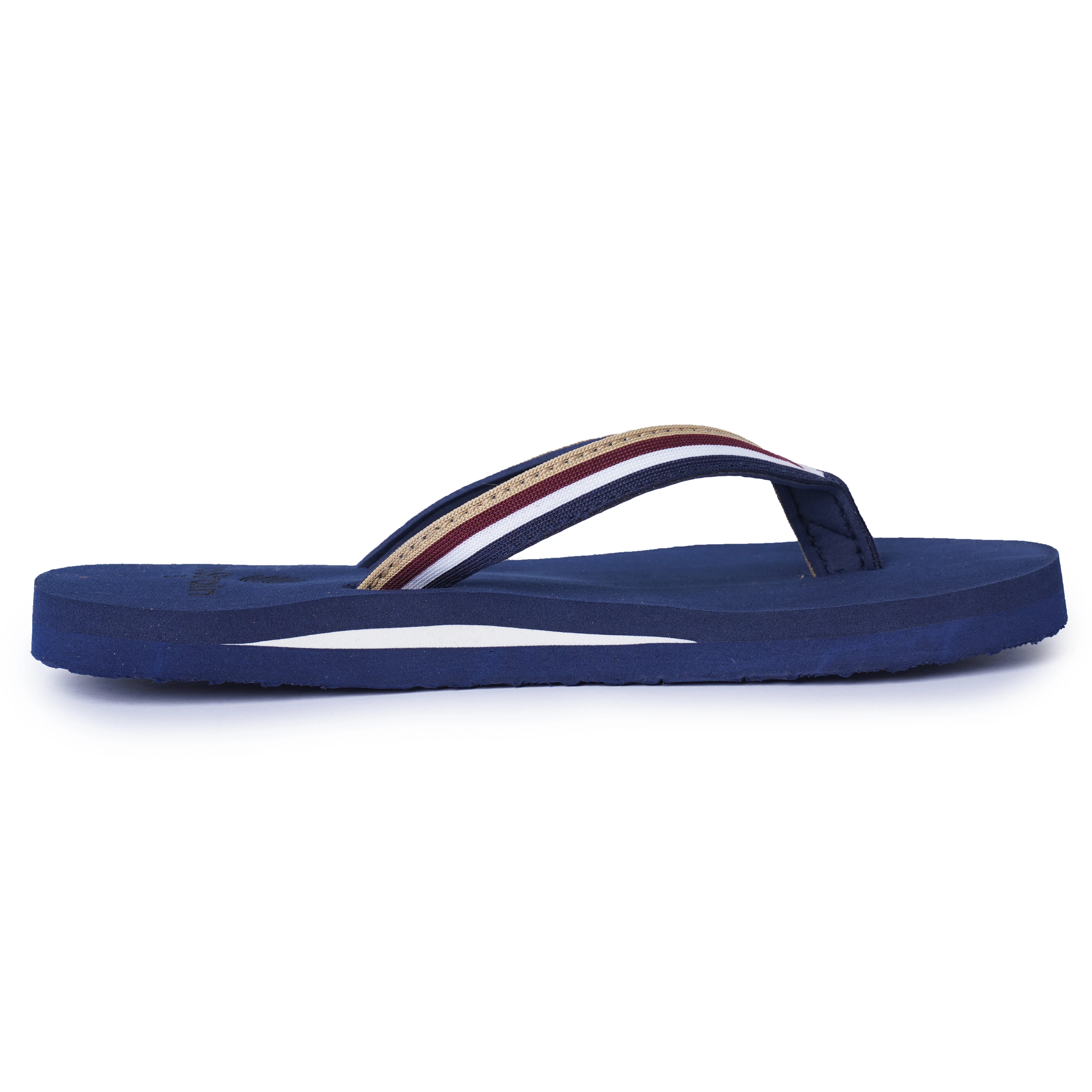 Women’s Navy Multi-Color Stripe Jacquard Arch Slippers – AS20