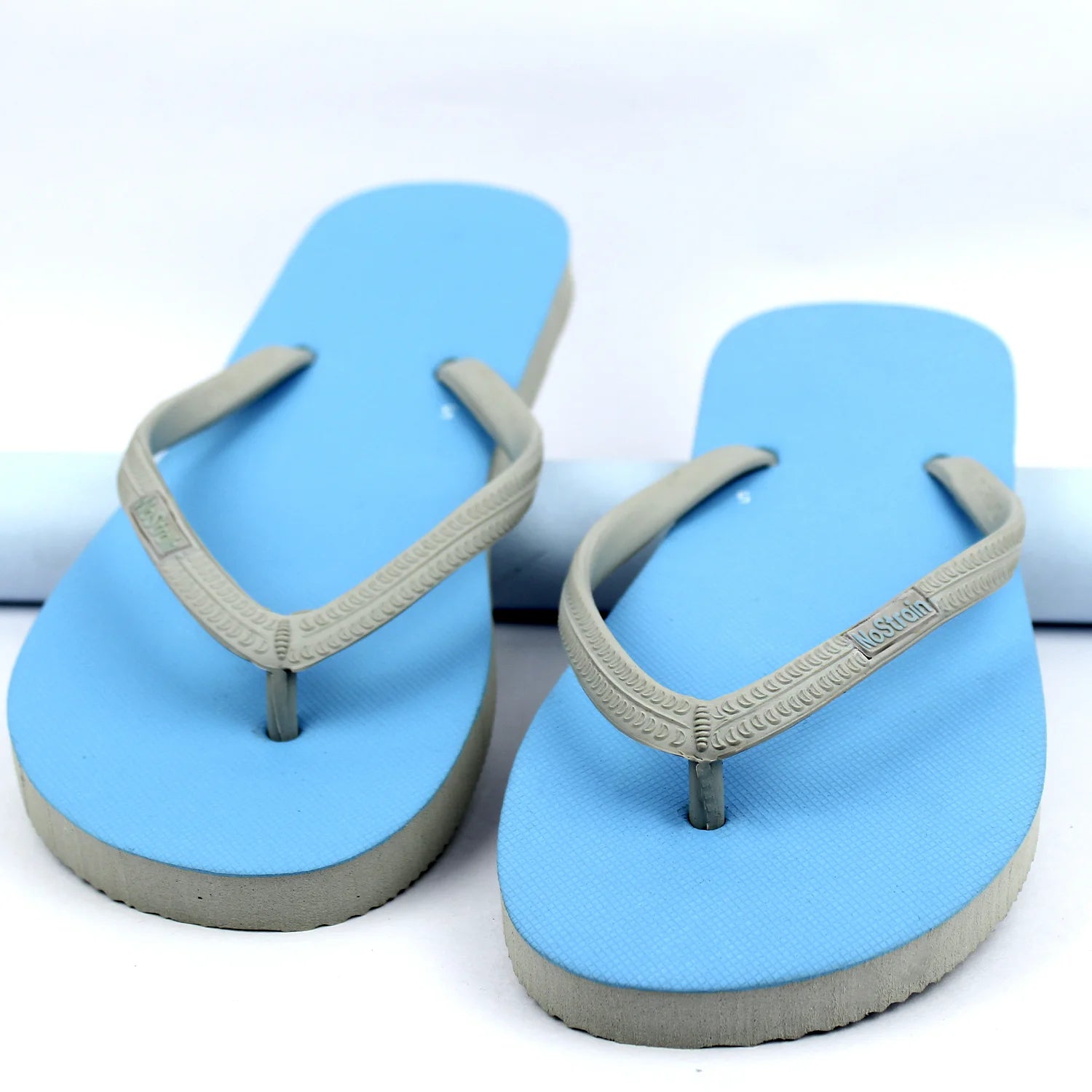 Cornflower Blue & Grey Flip-Flops Women