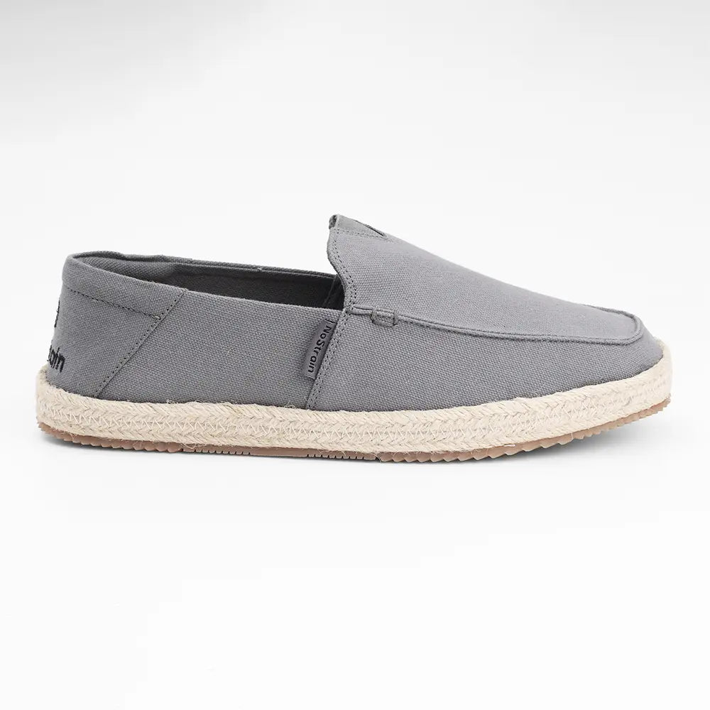 NoStrain men's grey casual slip-ons featuring a flexible, lightweight design for an easy stride.