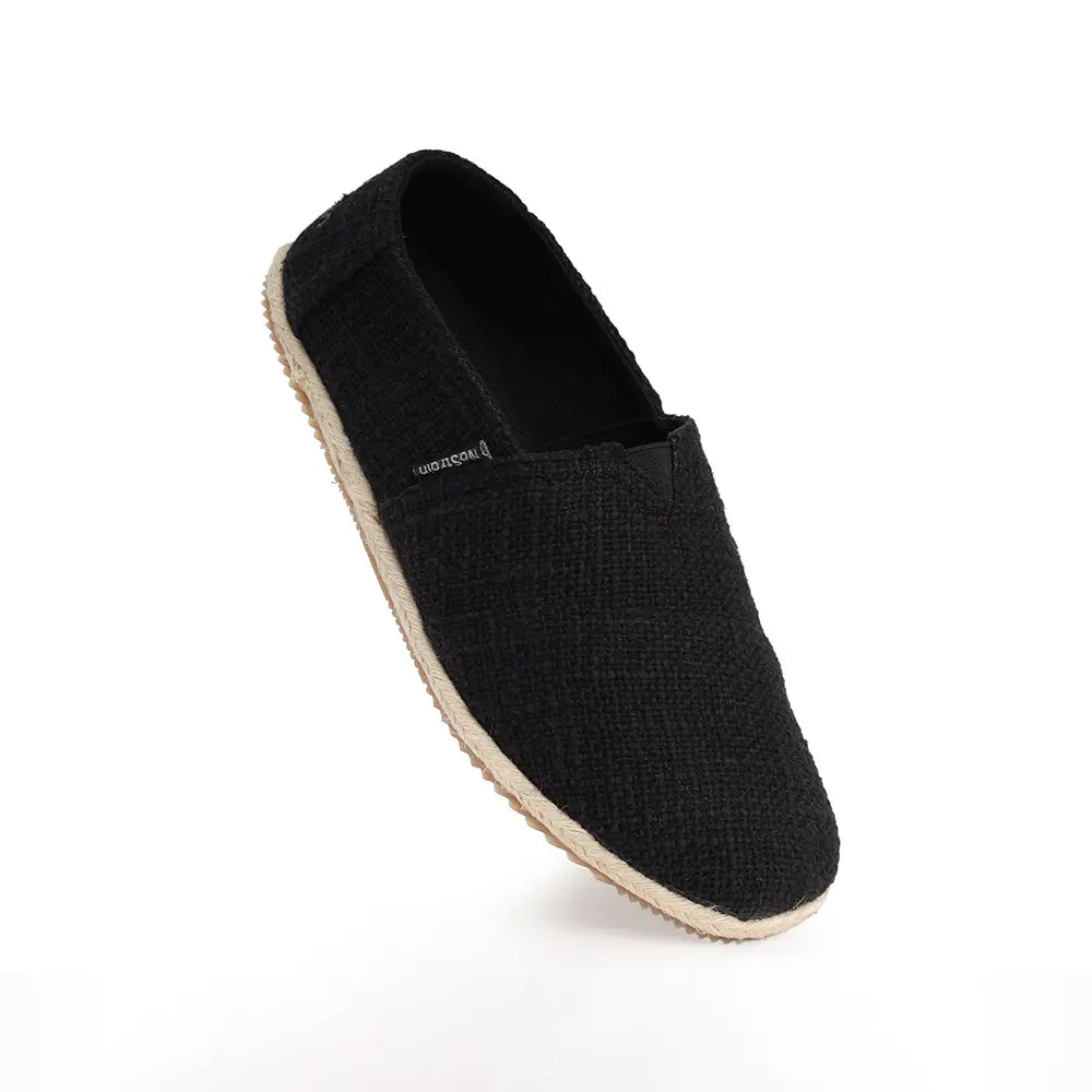 Quality assured ISI marked black lightweight espadrilles for ladies.