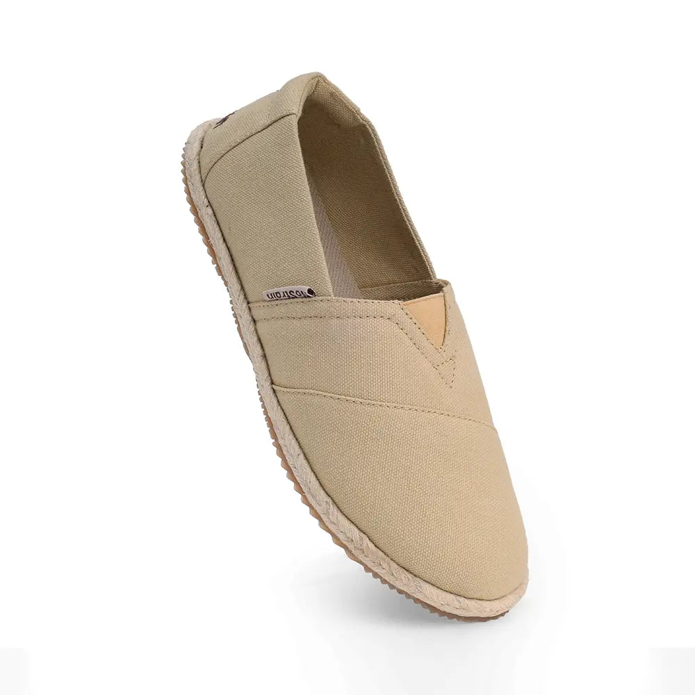 Easy-to-clean beige espadrilles for women from NoStrain that are hand-washable and durable.