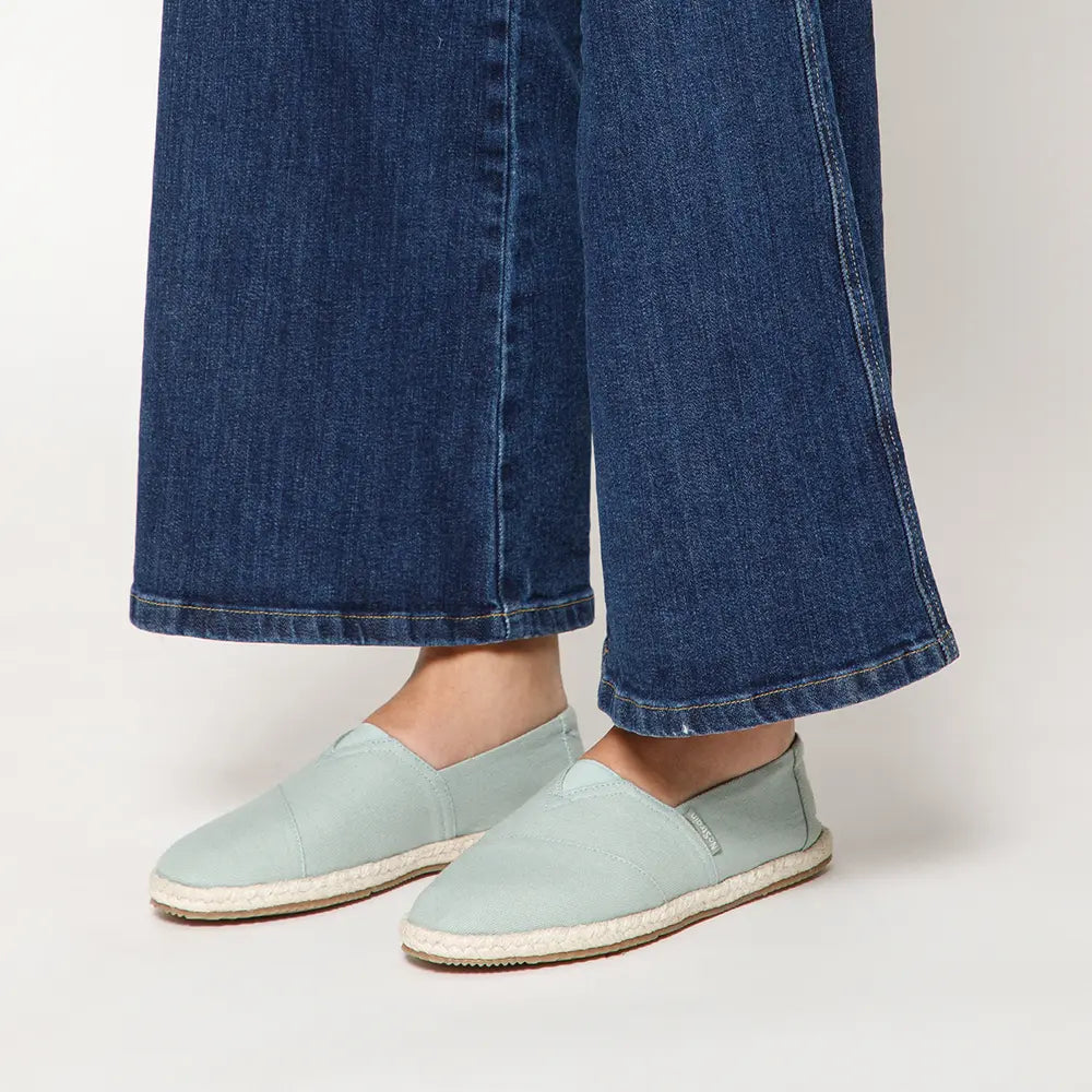 NoStrain brand sage green canvas shoes for women perfect for casual and formal wear.