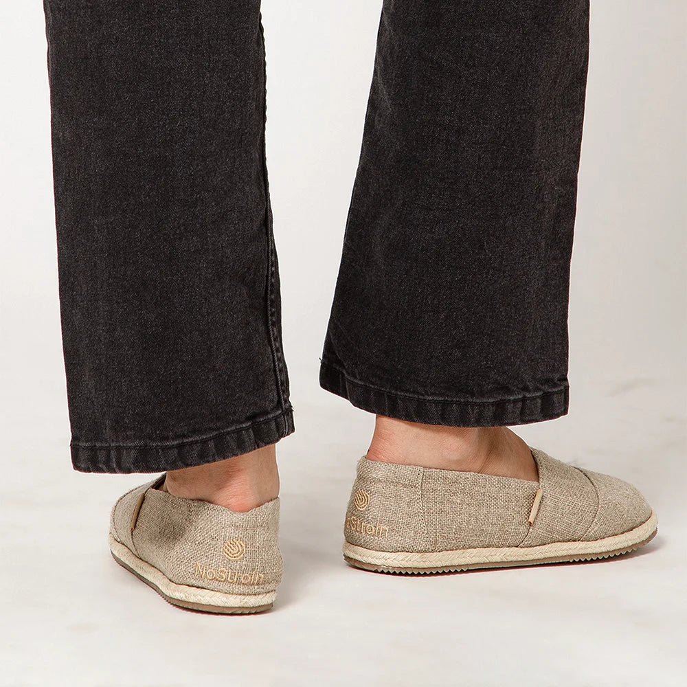 Women’s natural linen espadrilles slip-on shoes for everyday wear