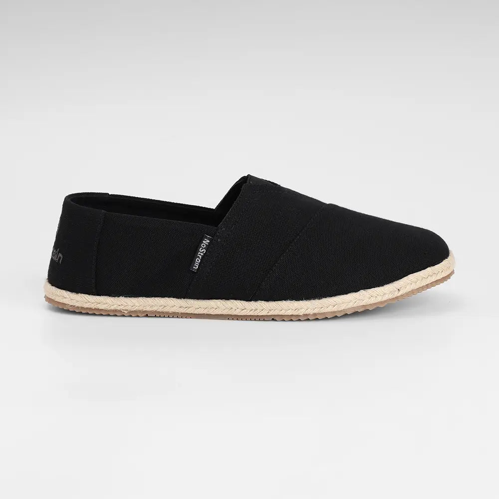 Black Canvas Espadrilles Slip On Shoes for men - ES-04