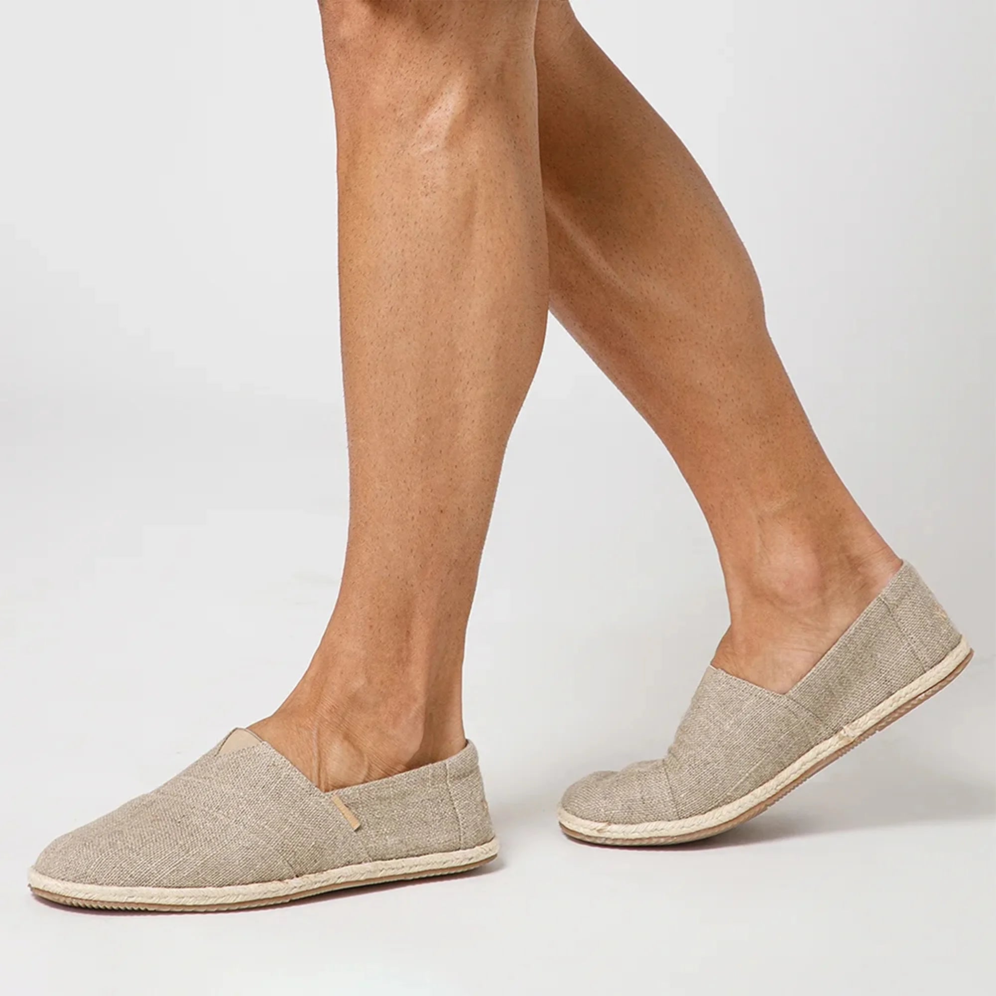 Men’s lightweight breathable linen espadrilles with Ortholite insole