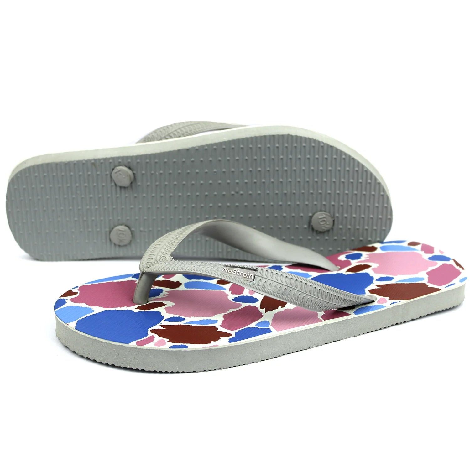 GoWild Grey Rubber Slippers & Chappals for Men