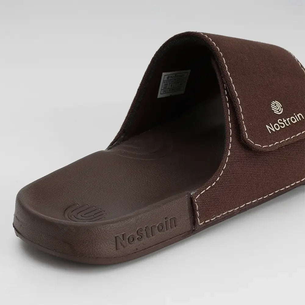 NoStrain brown sliders for women