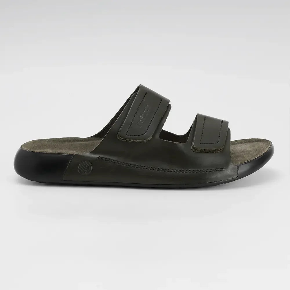 lightweight men Olive green leather sandals