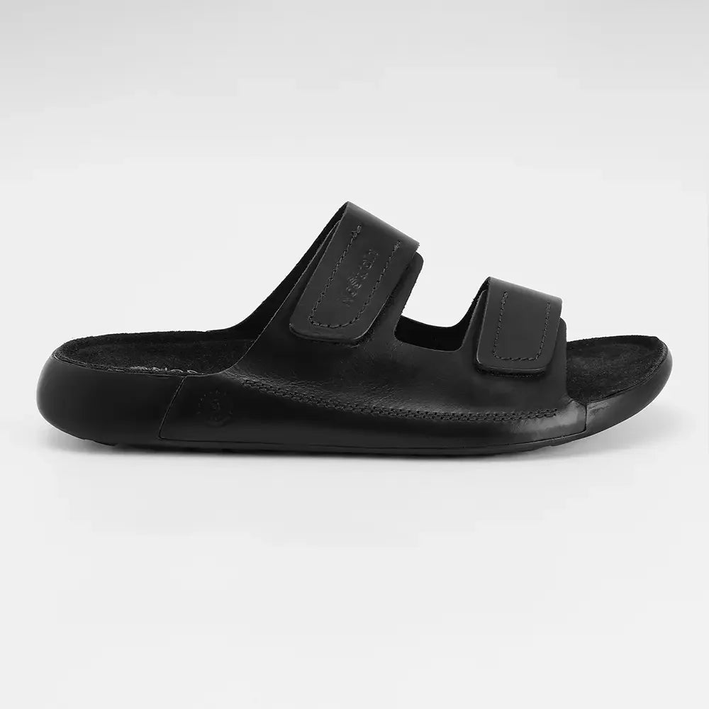 lightweight men black leather sandals