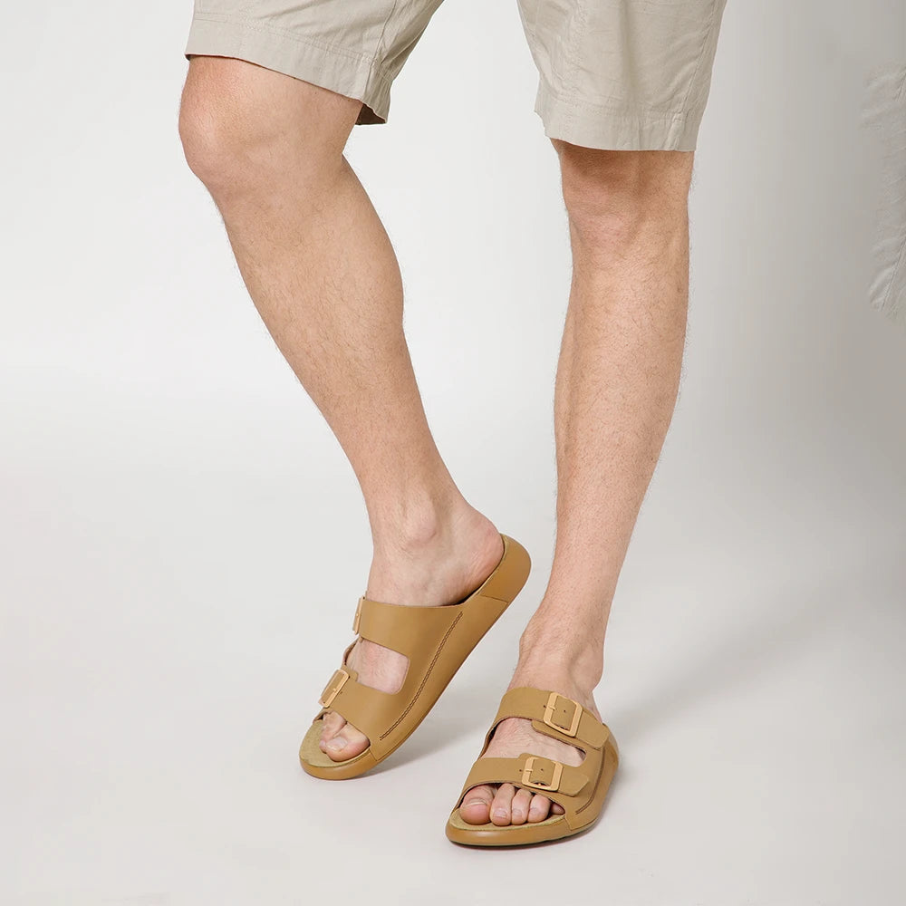 Men's adjustable leather arch support sandals