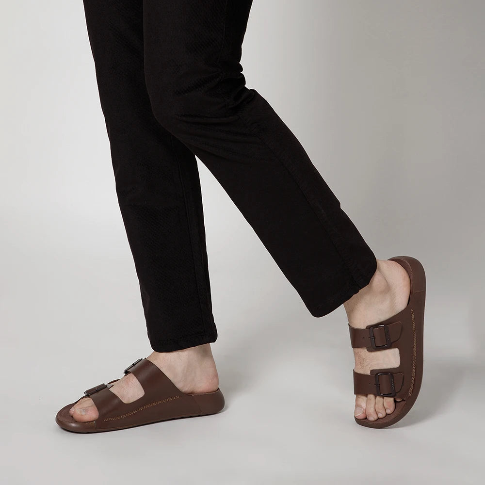Men's leather arch support footwear for men