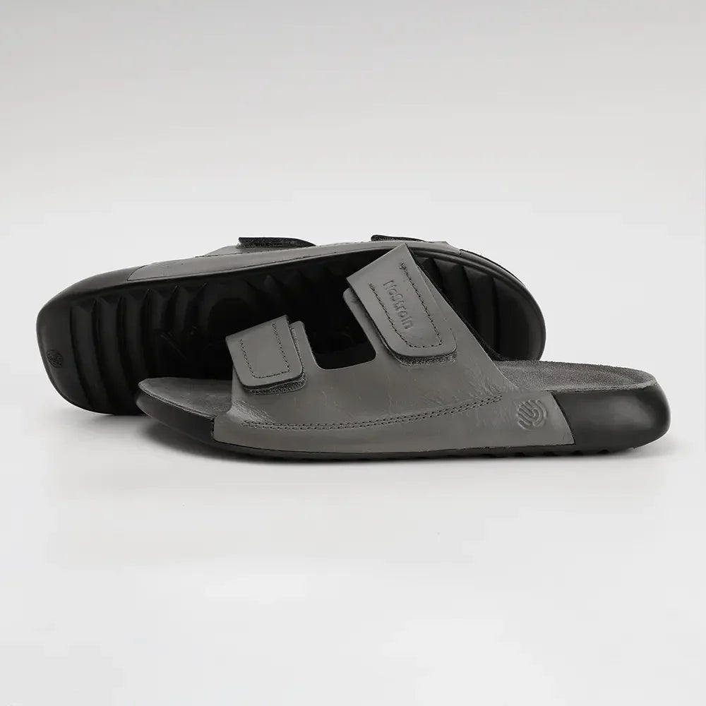 men Grey parallel stylish leather sandals